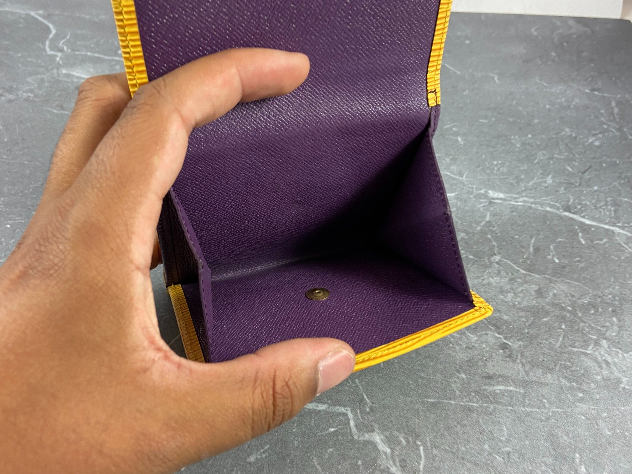 Louis Vuitton outlet LV Yellow and Purple Wallet