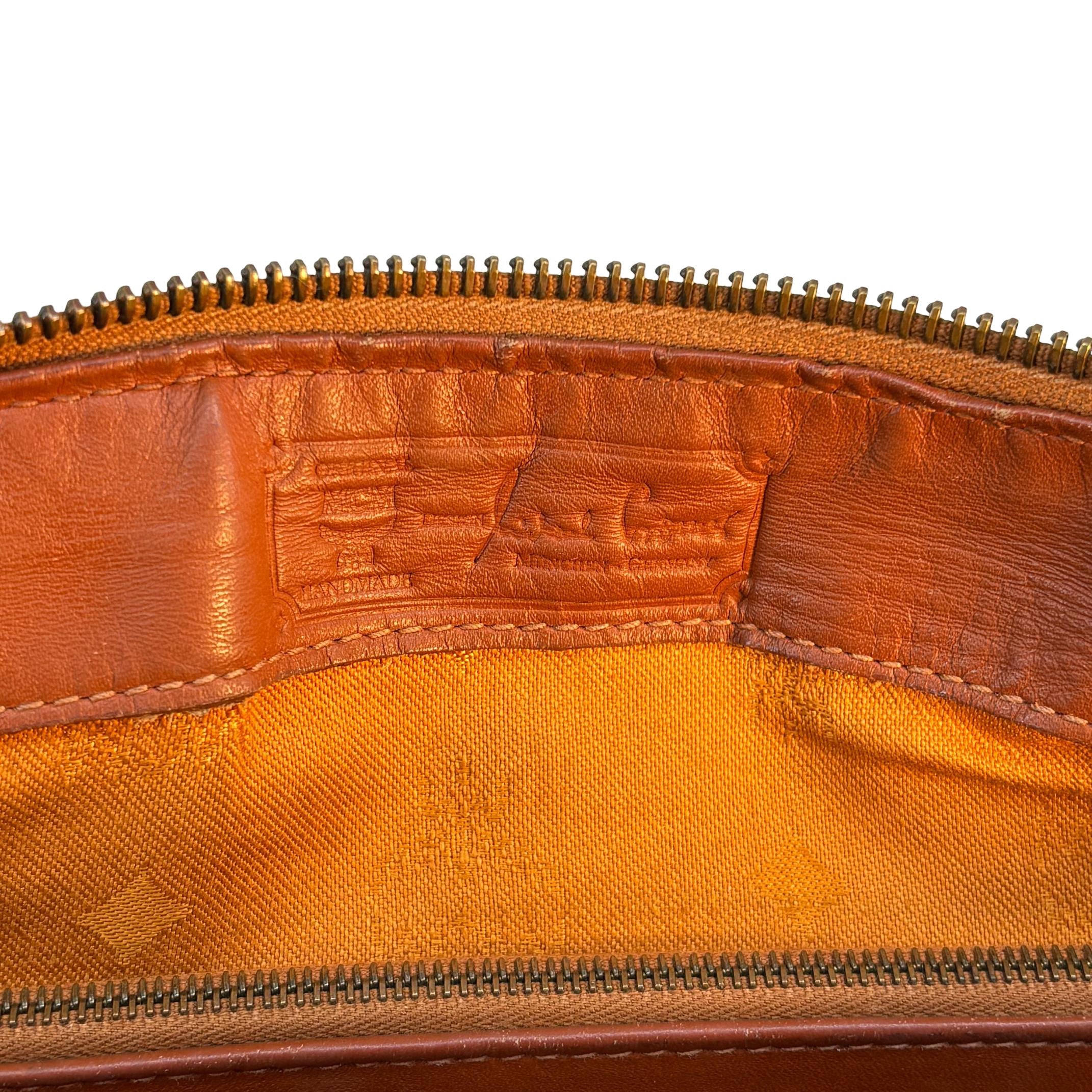 MCM Boston Bag Cognac Visetos Monogram