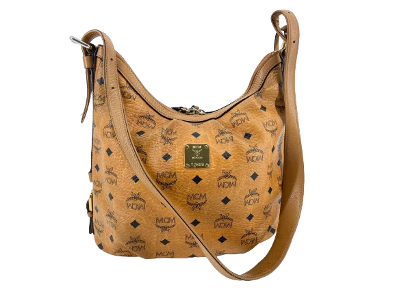 MCM Hand / Hobo Bag Beige Visetos Cognac Monogram incl. Dustbag