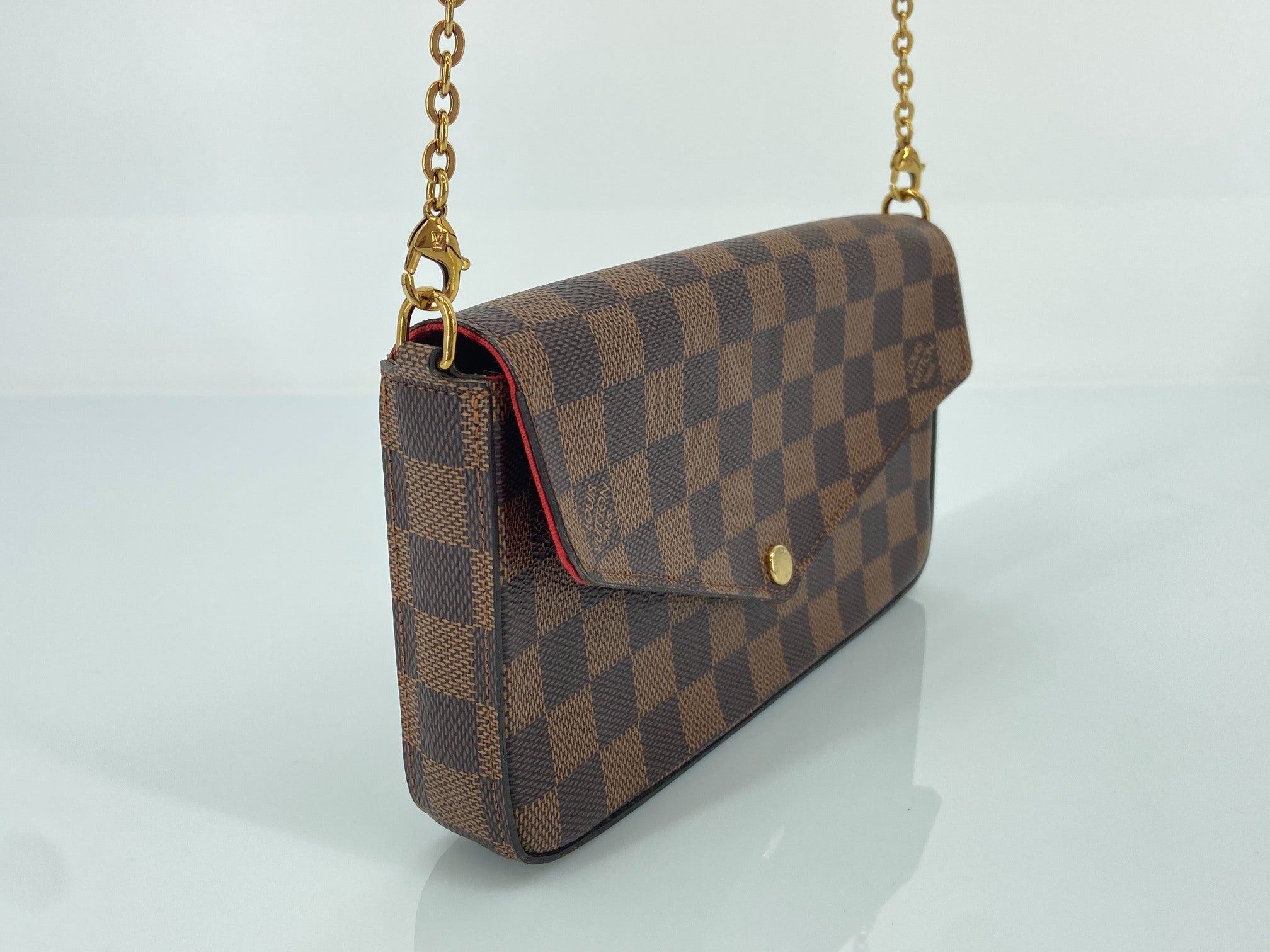 Louis Vuitton Felicie Pochette Damier Ebene Canvas