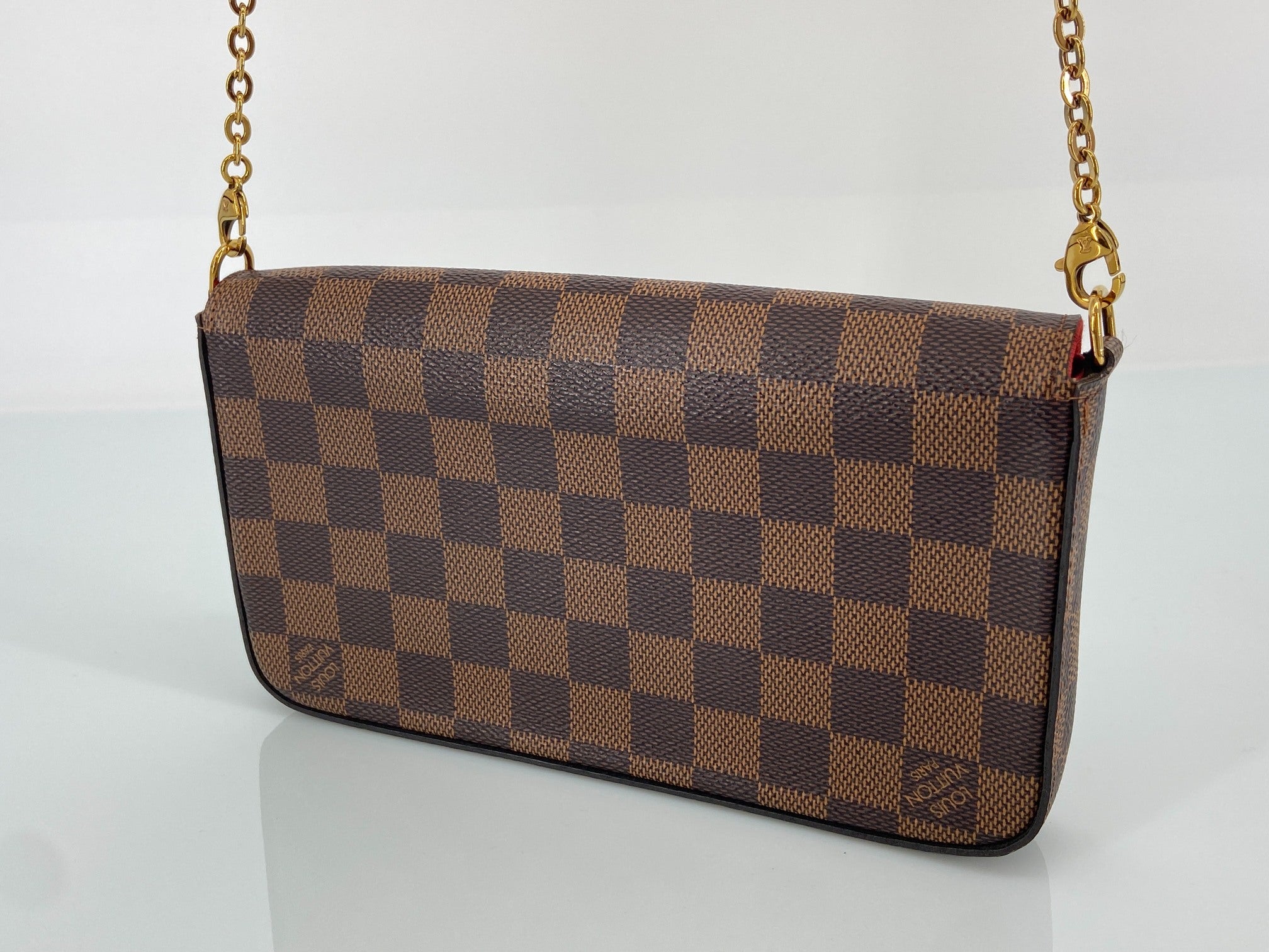 Louis Vuitton Felicie Pochette Damier Ebene Canvas