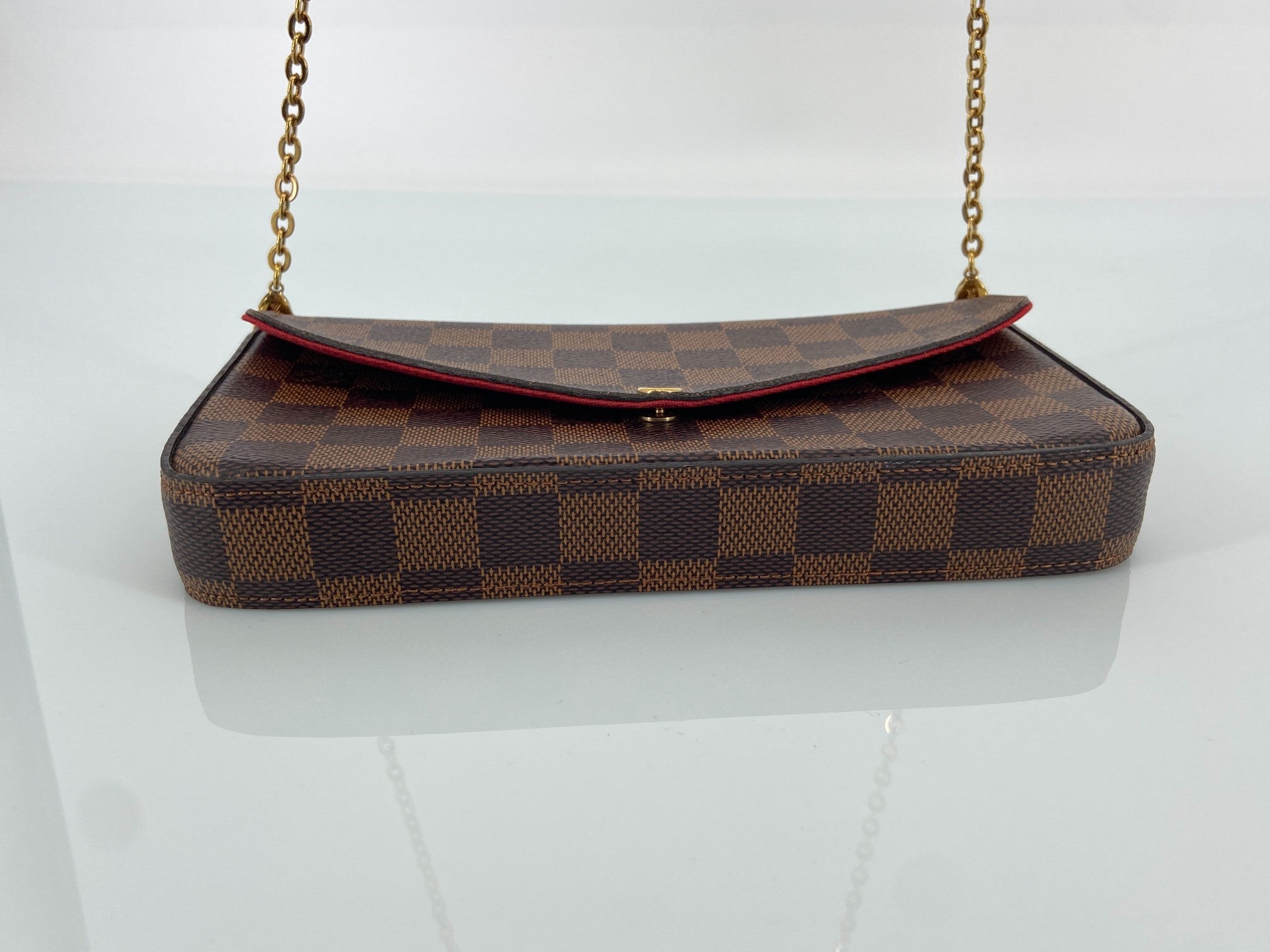 Louis Vuitton Felicie Pochette Damier Ebene Canvas