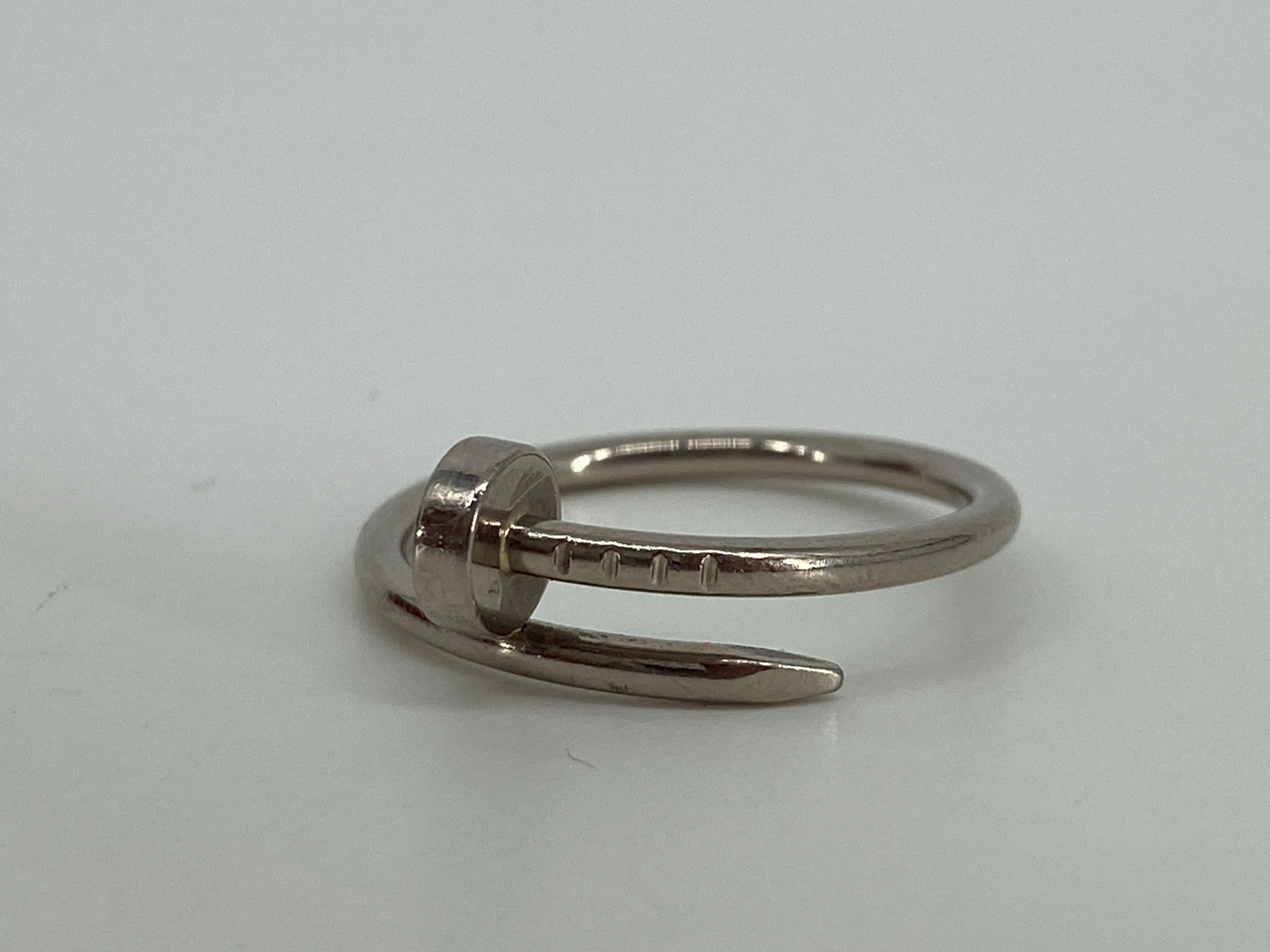 Cartier Juste un Clou Ring White Gold Size 57 full set