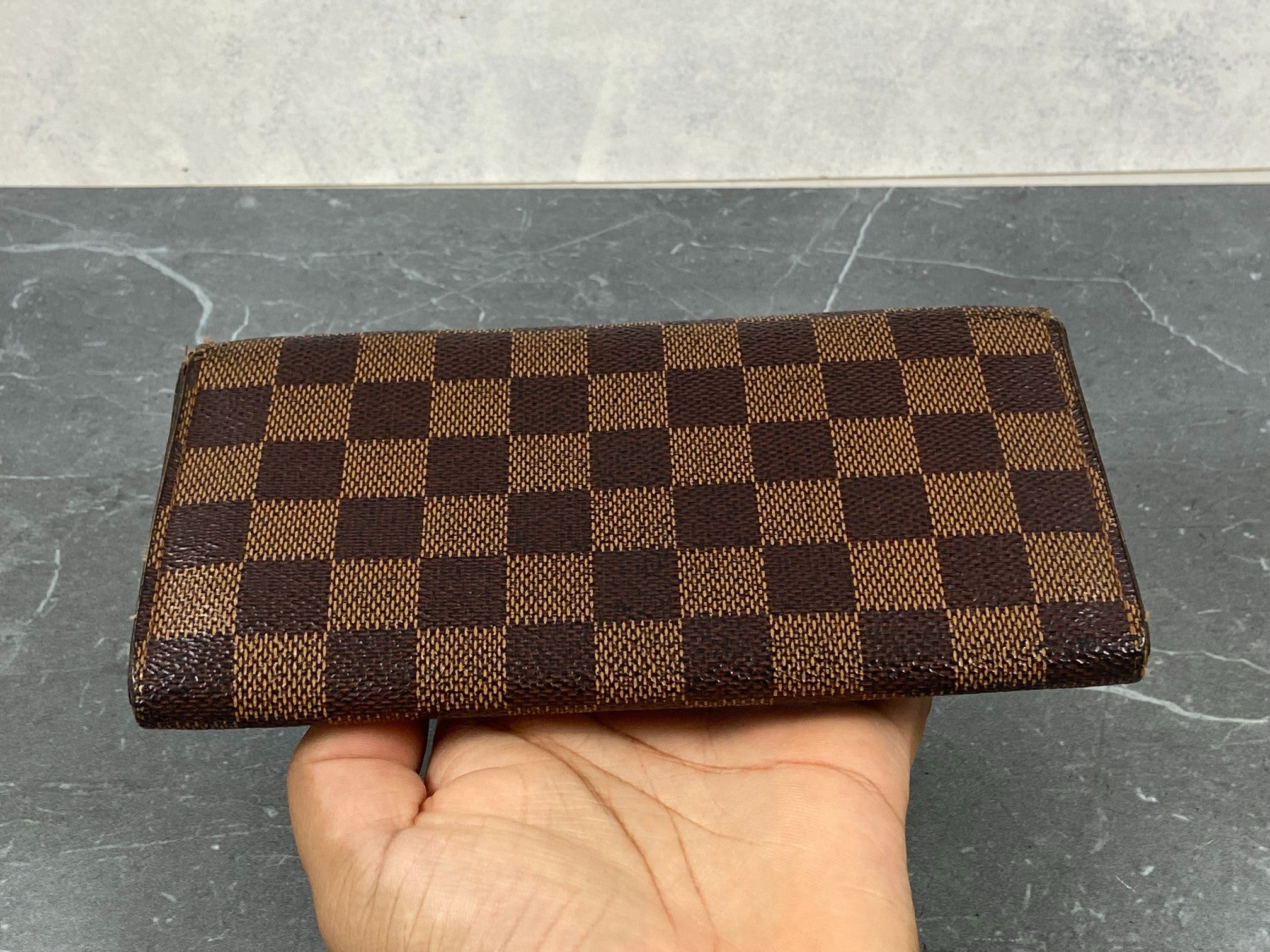 Louis Vuitton Sarah Wallet Damier Ebene Canvas