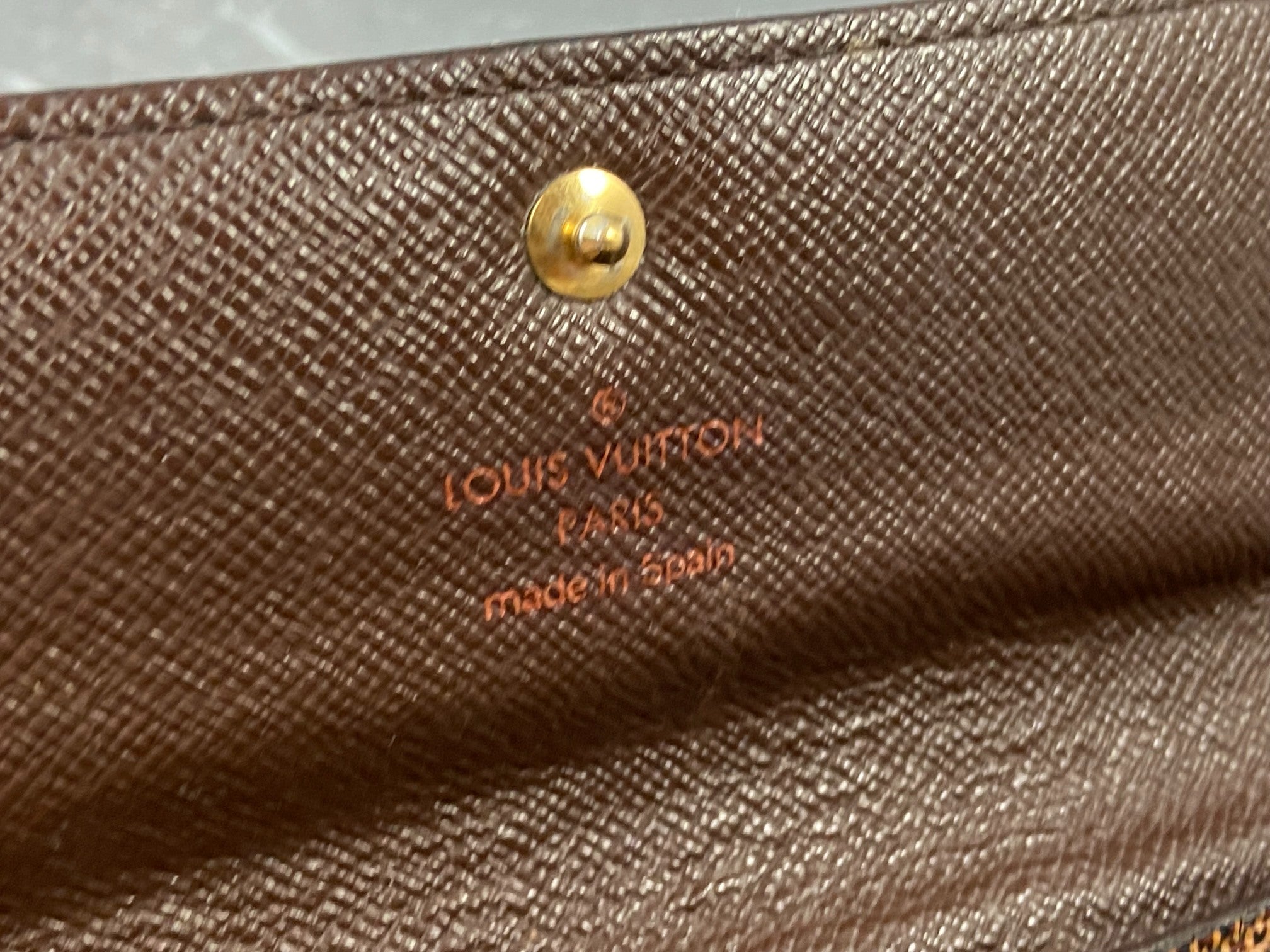 Louis Vuitton Sarah Wallet Damier Ebene Canvas