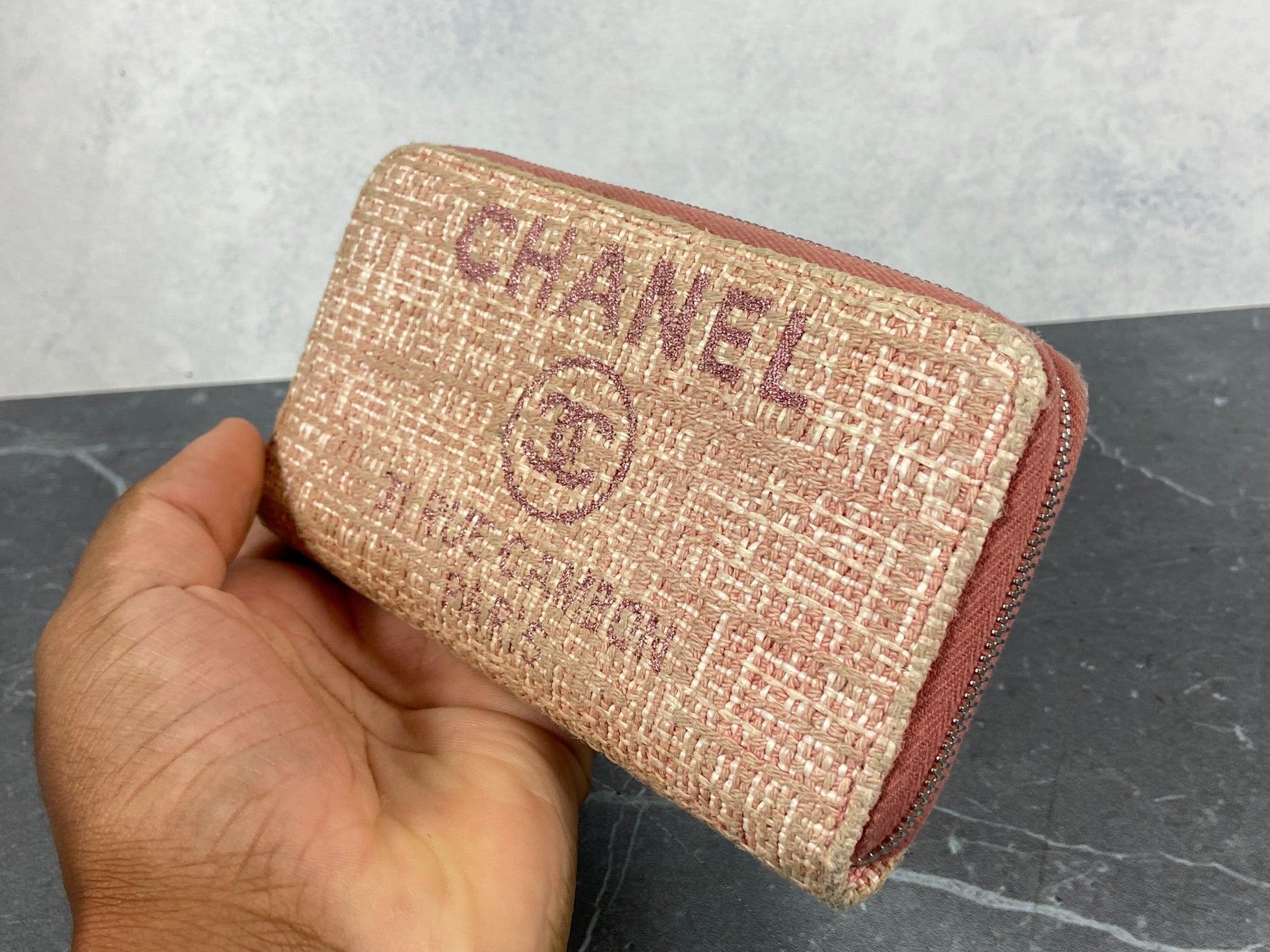 Chanel Deauville Zippy Wallet Black