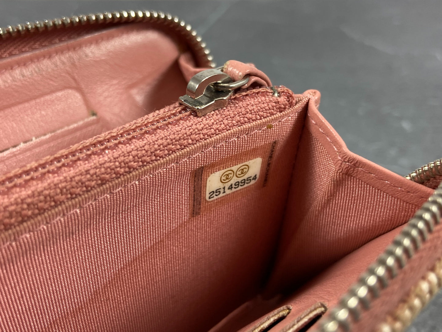 Chanel Deauville Zippy Wallet Pink