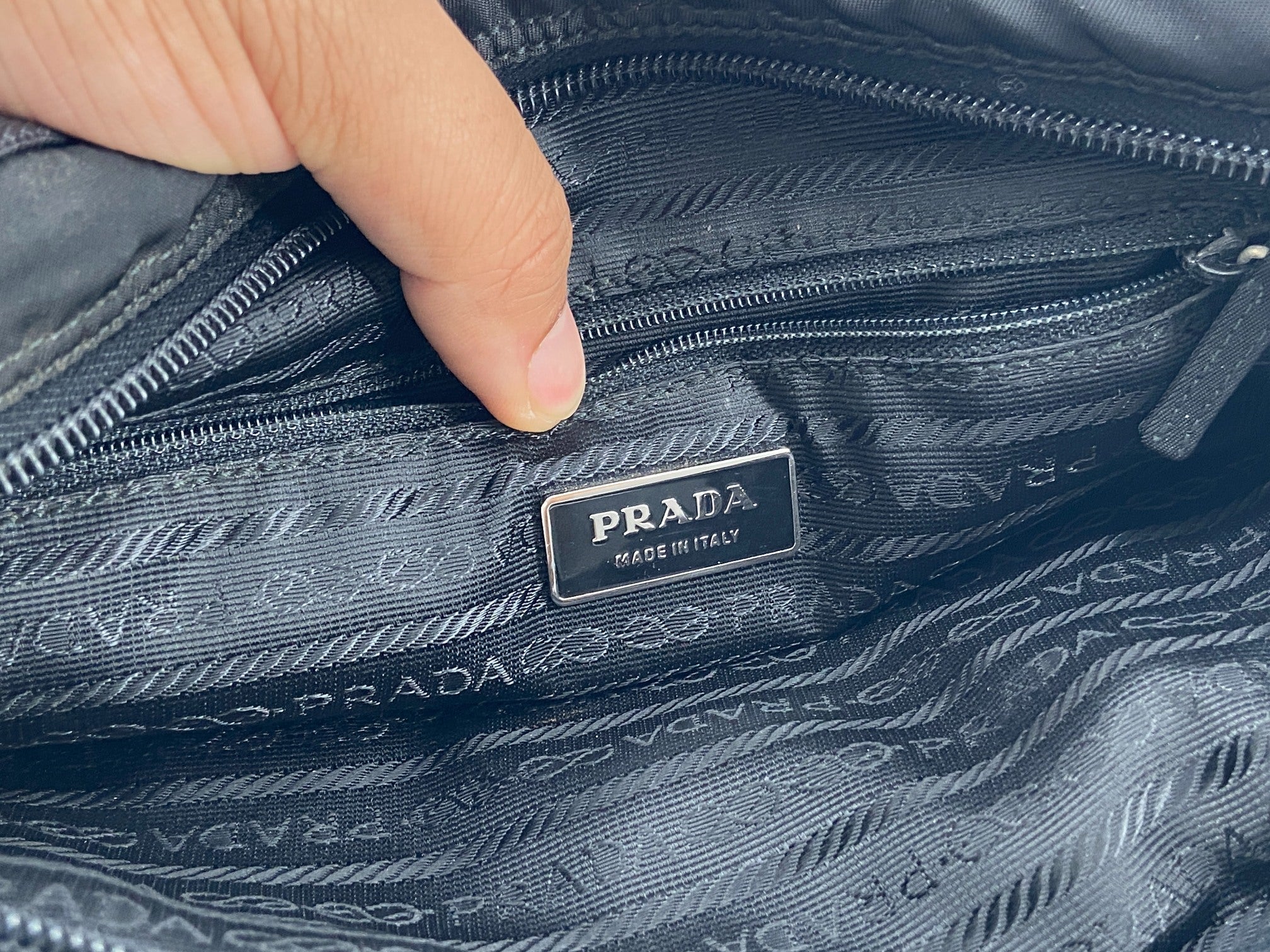 Prada BT0167 Vela Sport Nylon Shoulder / Messenger Bag Black