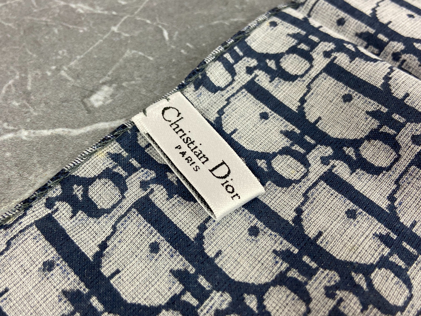 Christian Dior Cotton Cloth Navy Trotter Monogram