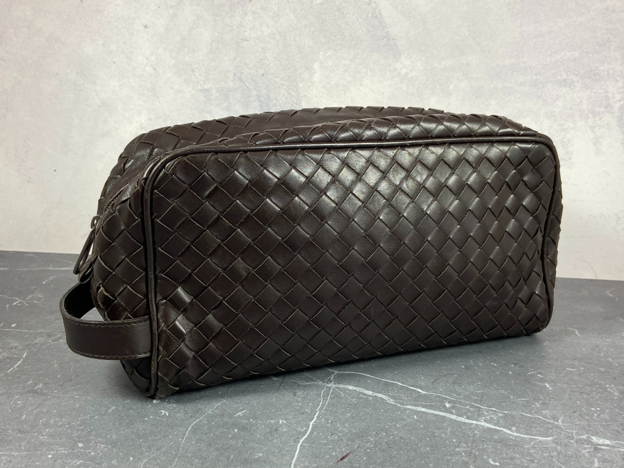 Bottega Veneta Clutch Brown Intrecciato Leather