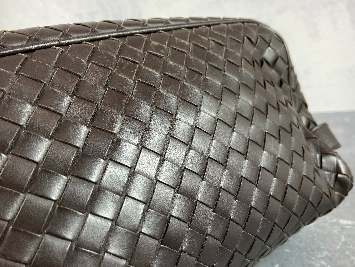Bottega Veneta Clutch Brown Intrecciato Leather