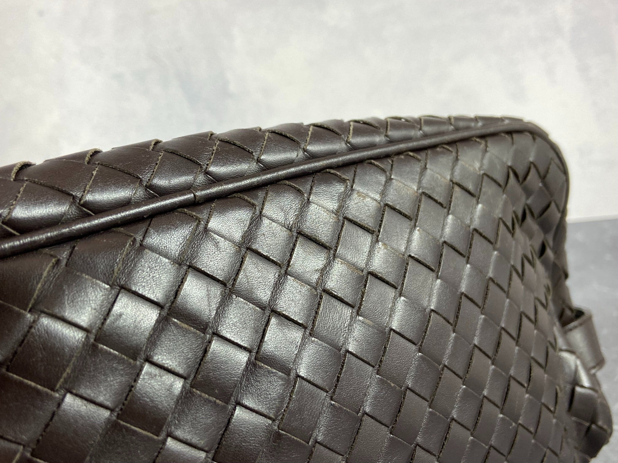 Bottega Veneta Clutch Brown Intrecciato Leather