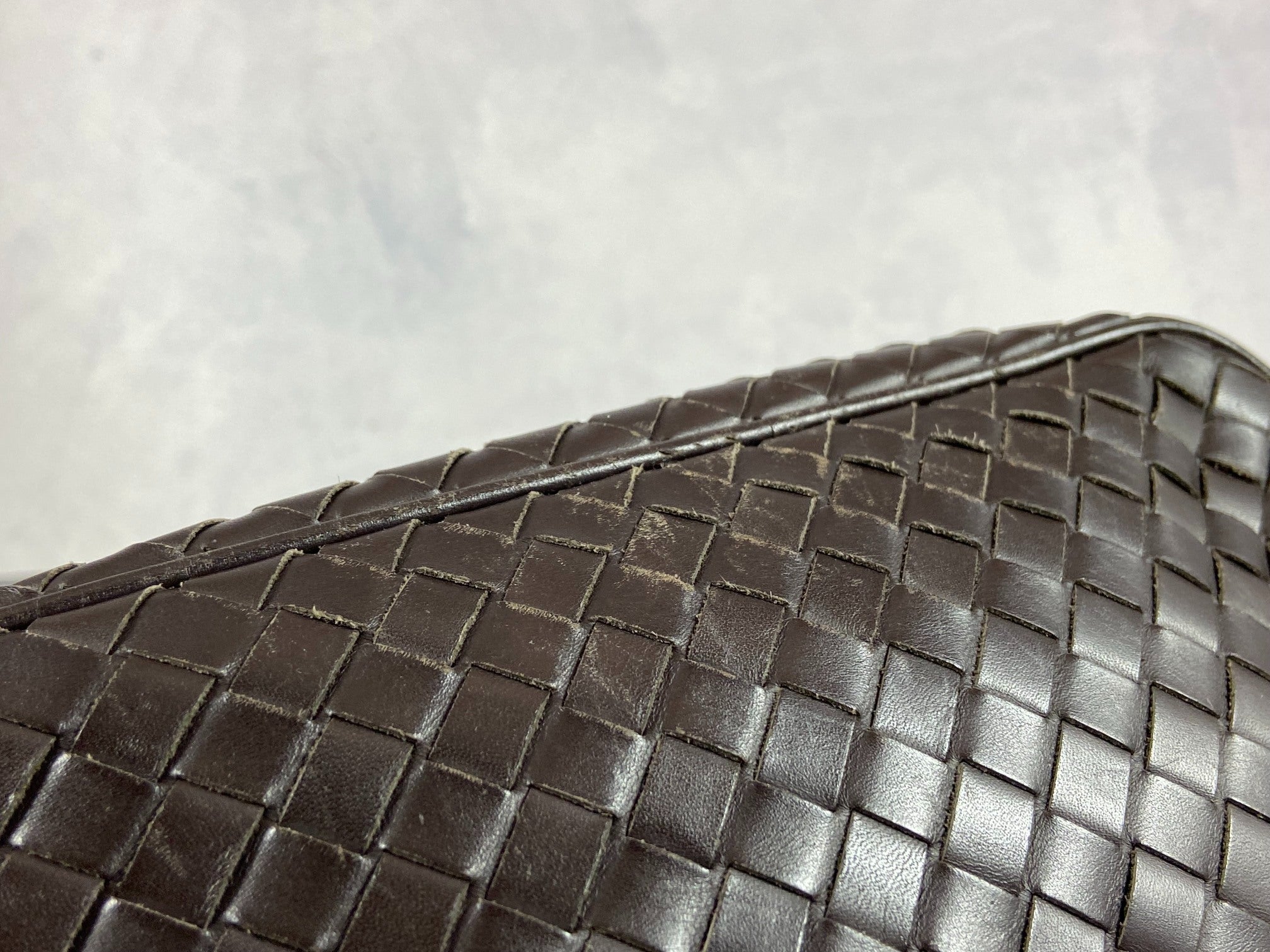 Bottega Veneta Clutch Brown Intrecciato Leather