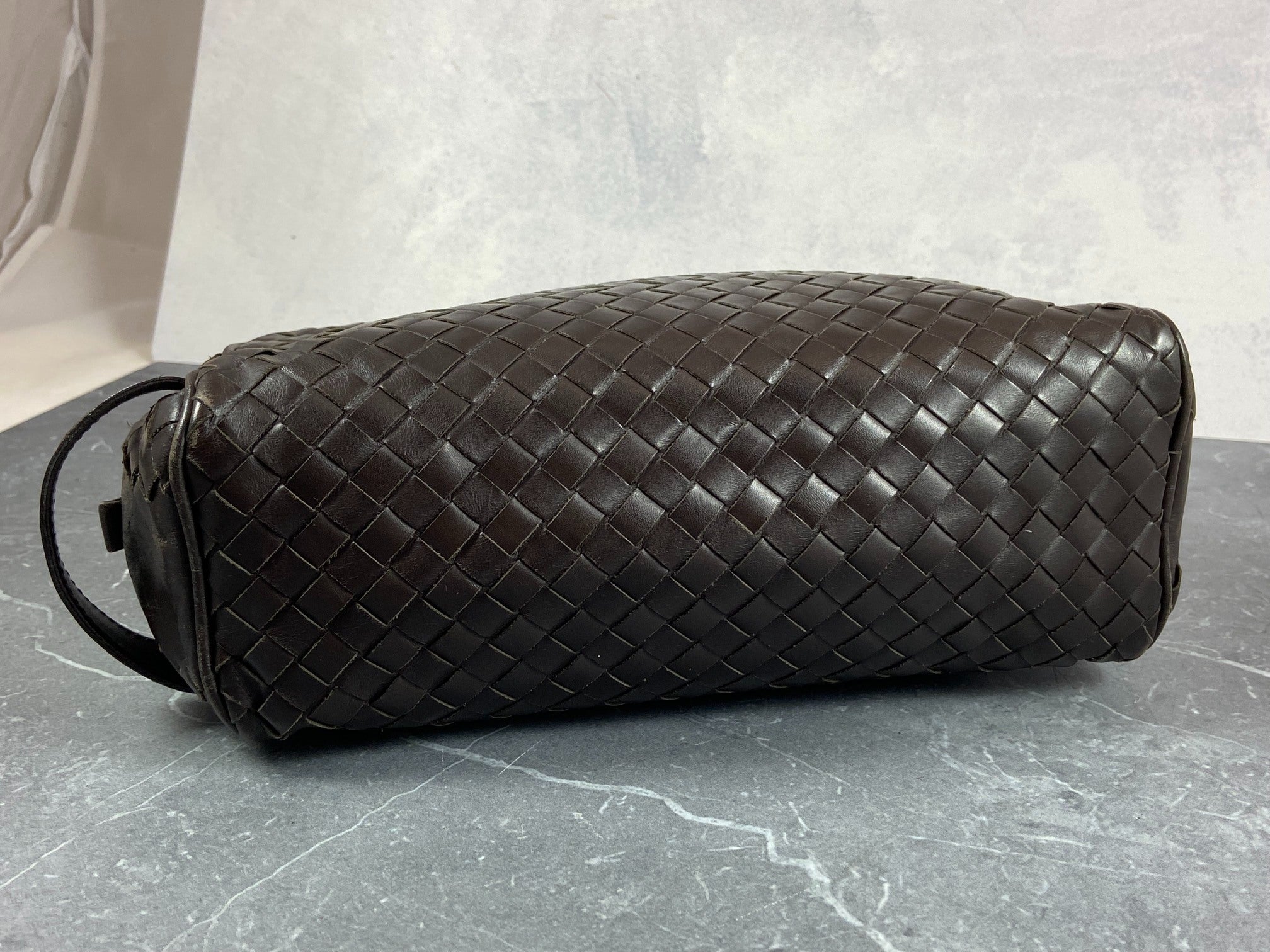 Bottega Veneta Clutch Brown Intrecciato Leather