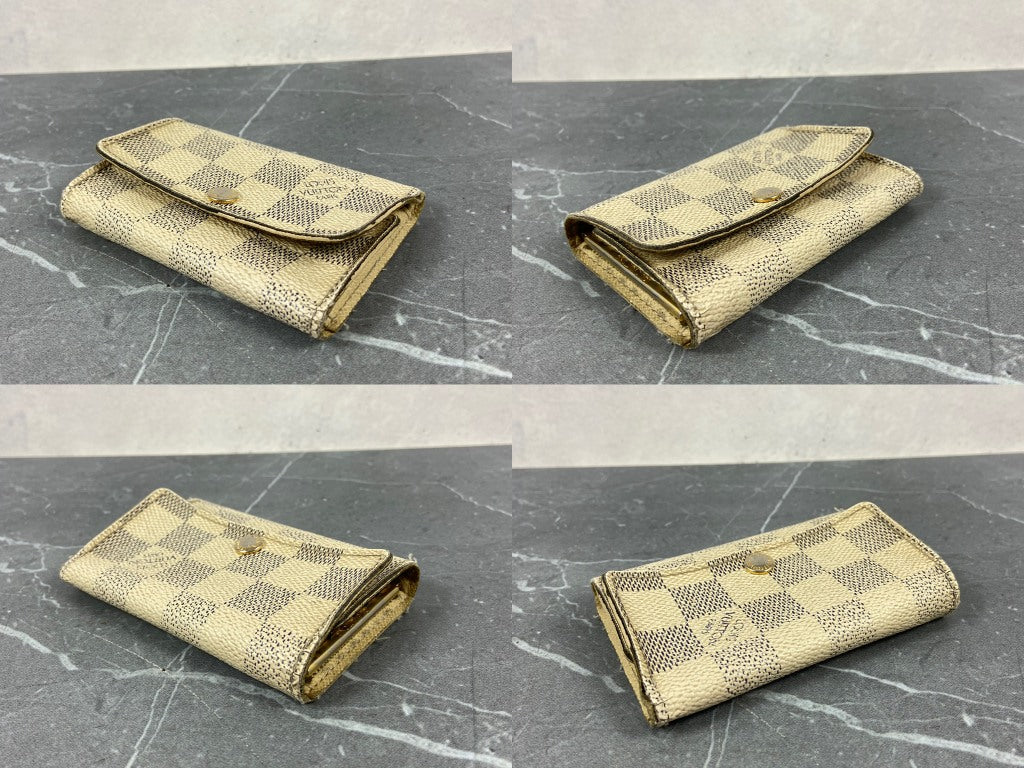 Louis Vuitton 6 Key Holder Damier Azur Canvas