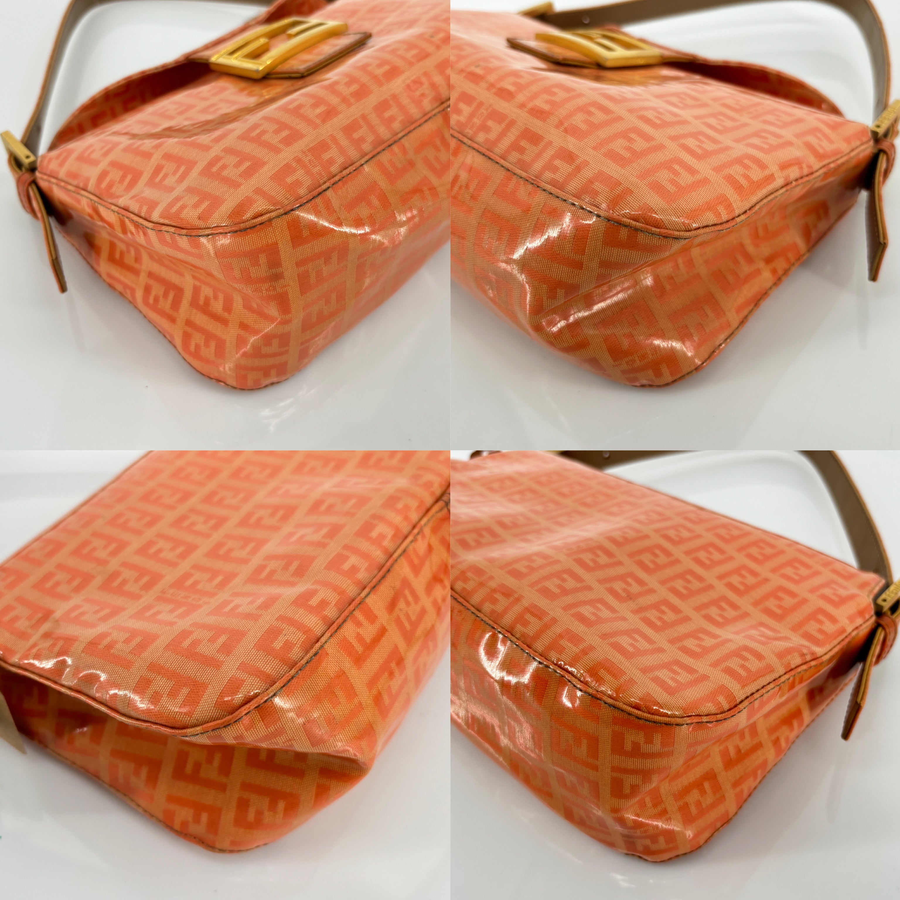 Fendi Mamma Baguette Bag Orange Zucchino Monogram