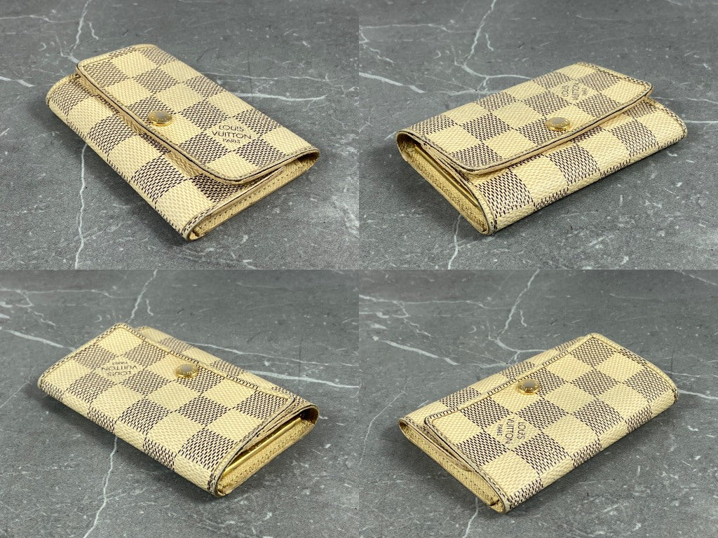 Louis Vuitton 6 Key Holder Damier Azur Canvas