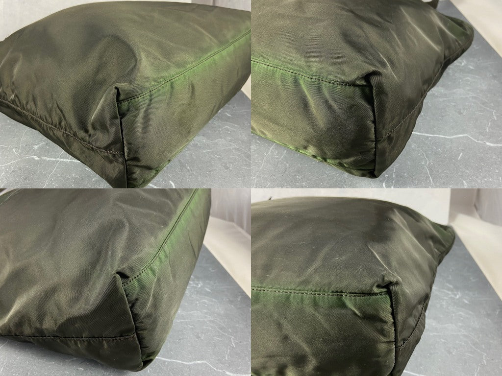 Prada Tessuto Nylon Hand / Tote Bag Dark Green