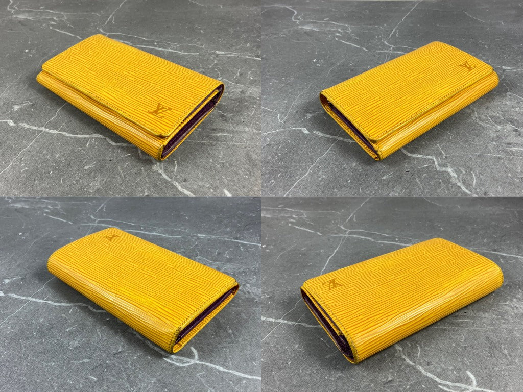 Louis Vuitton Porte-Monnaie Tresor Yellow Epi Leather