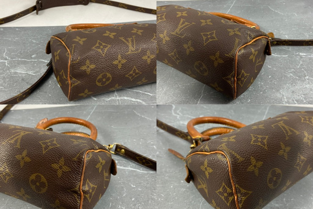 Louis Vuitton Mini Speedy Crossbody Bag Monogram Canvas