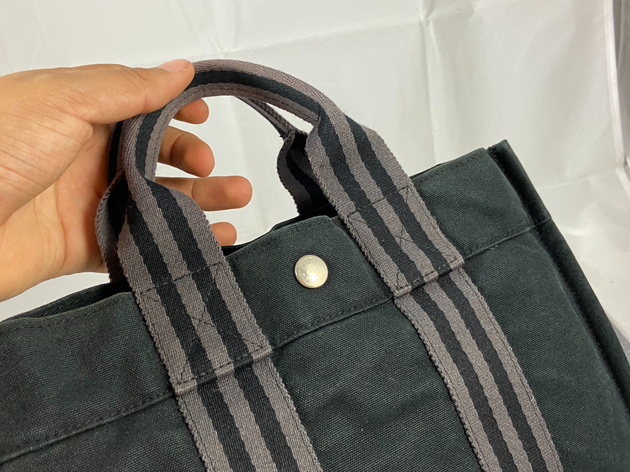 Hermès Fourre Tout PM Cotton Bag Black