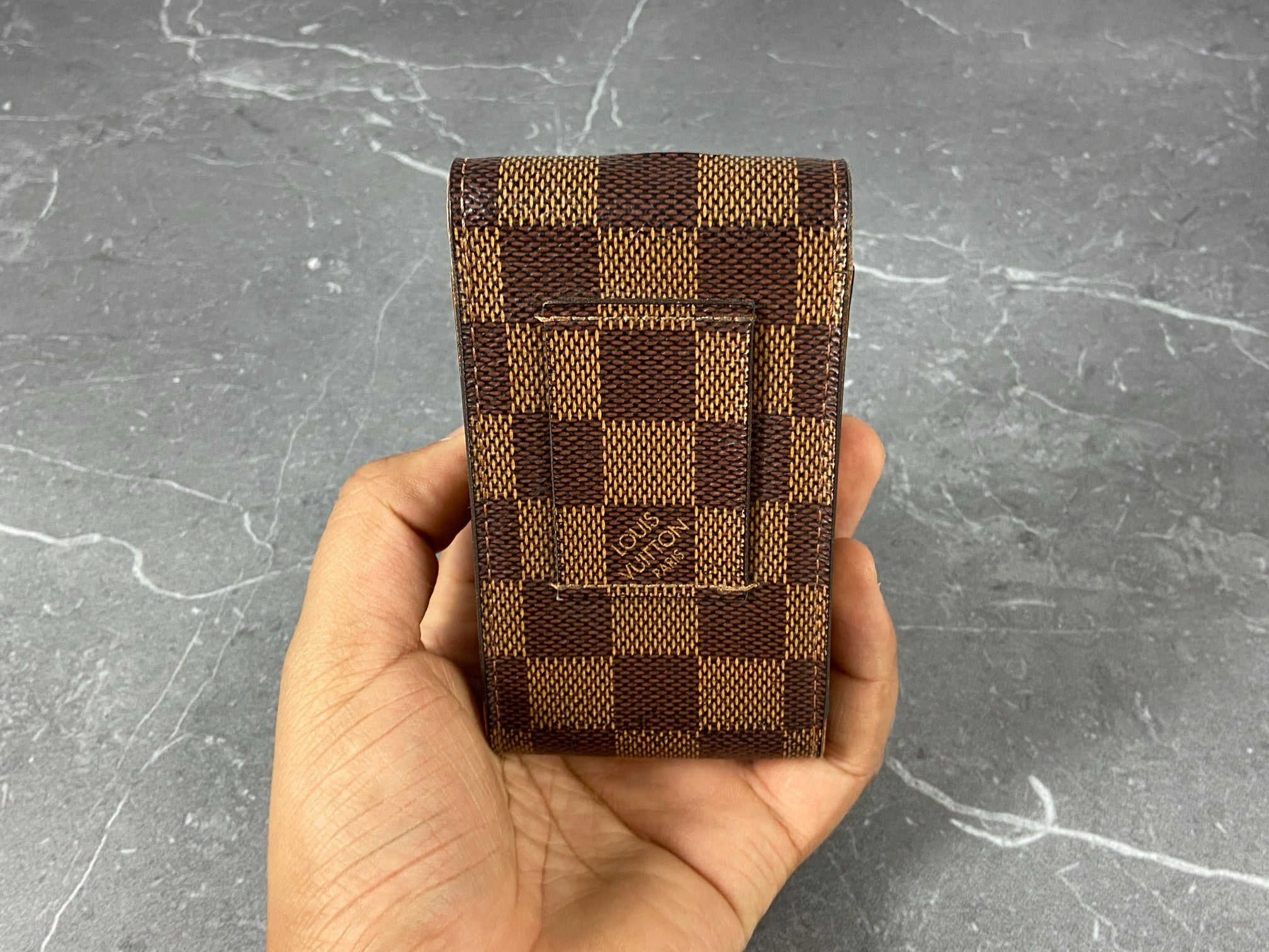 Louis Vuitton Phone / Cigarette Case Damier Ebene Canvas