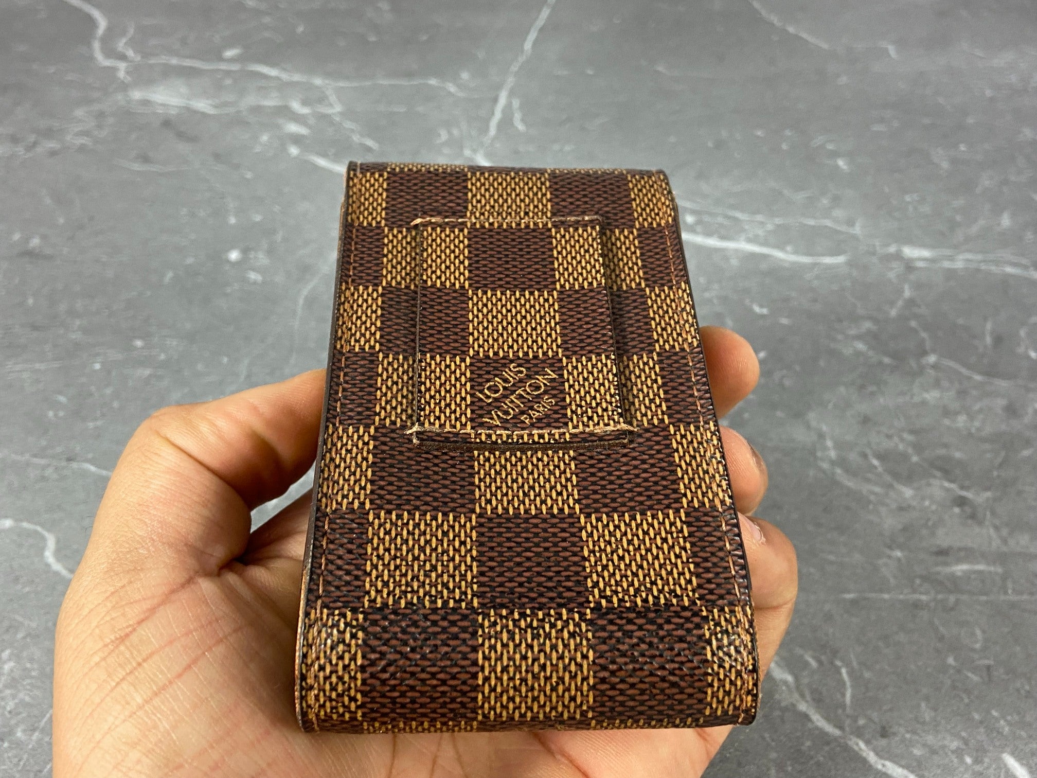 Louis Vuitton Phone / Cigarette Case Damier Ebene Canvas