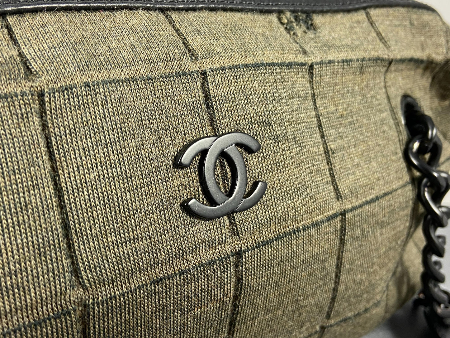 Chanel Wool Hand / Shoulder Bag Grey