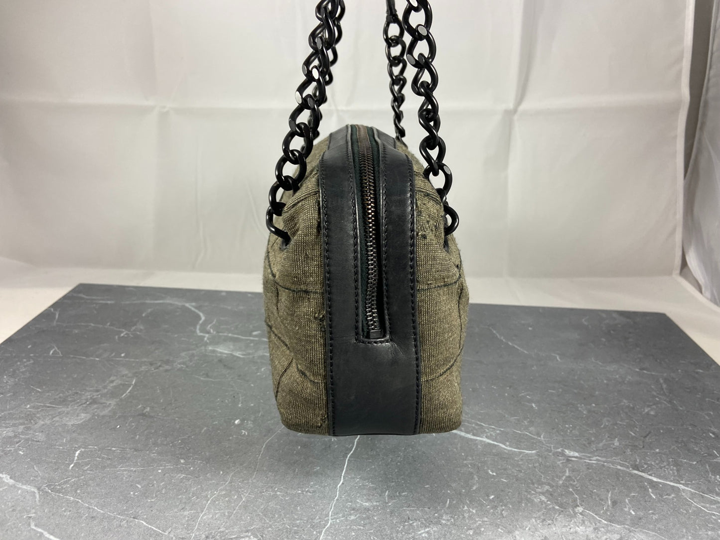 Chanel Wool Hand / Shoulder Bag Grey