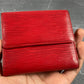 Louis Vuitton Elise Wallet Red Epi Leather