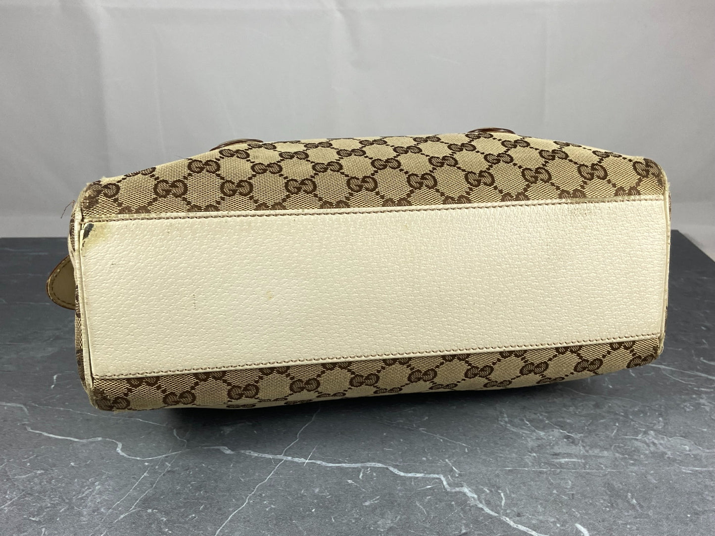 Gucci Charmy Hand Bag Beige GG Monogram