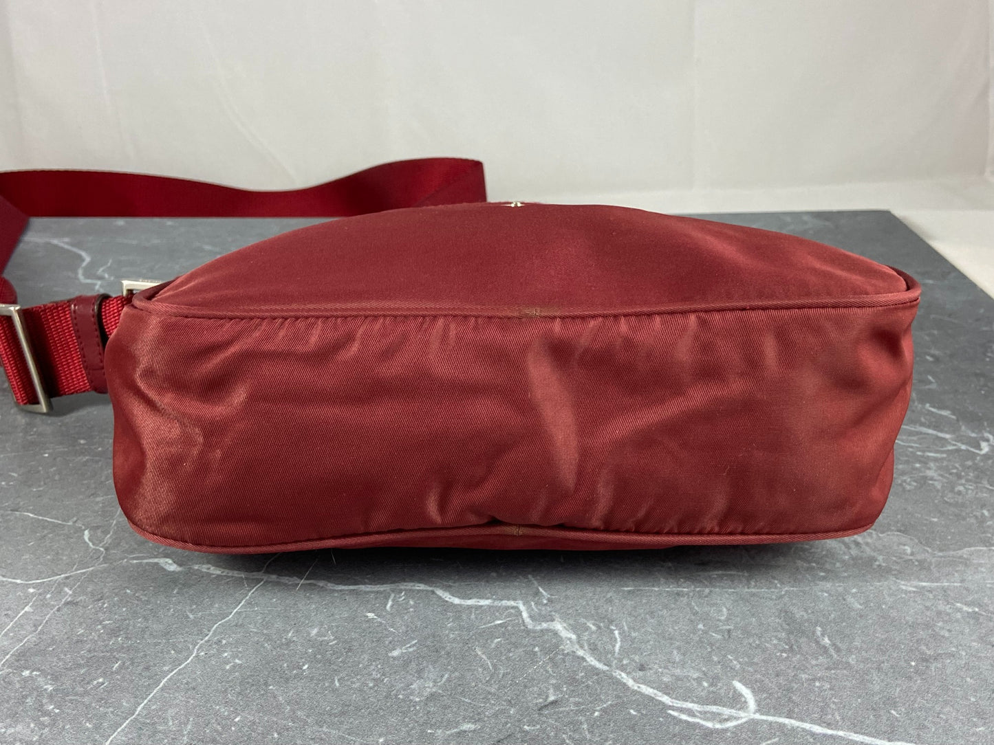 Prada Tessuto Nylon Shoulder / Crossbody Bag Red