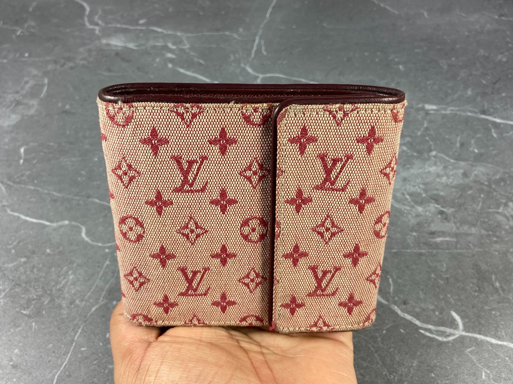 Louis Vuitton Compact Wallet Cherry Mini Lin Monogram