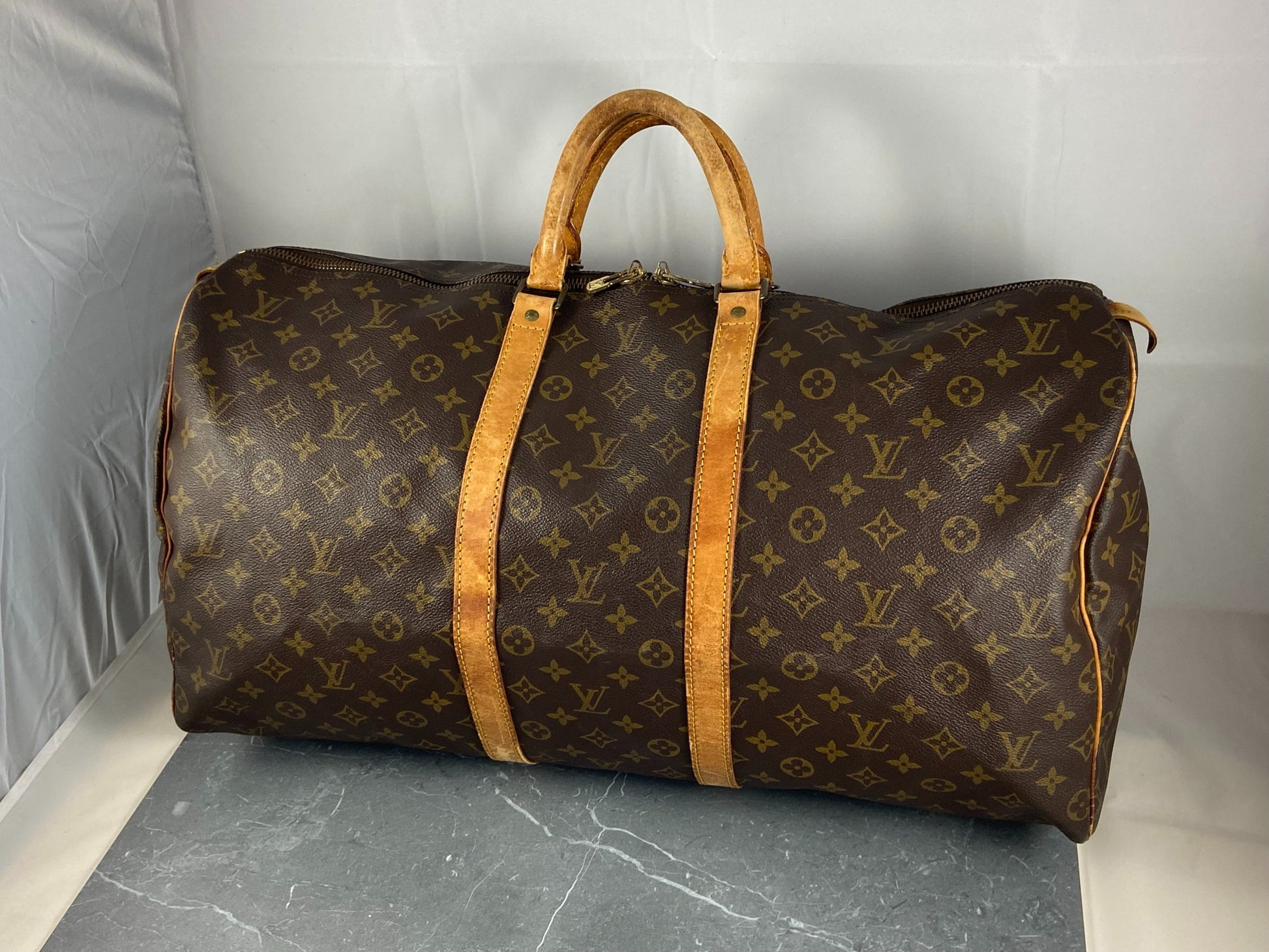 Louis Vuitton Monogram Canvas Leather Keepall 55 CBORXZSA 144010025123 –  Max Pawn