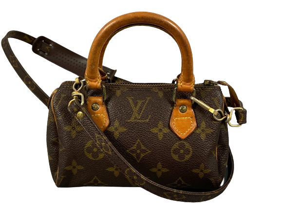 Louis Vuitton Mini Speedy Crossbody Bag Monogram Canvas