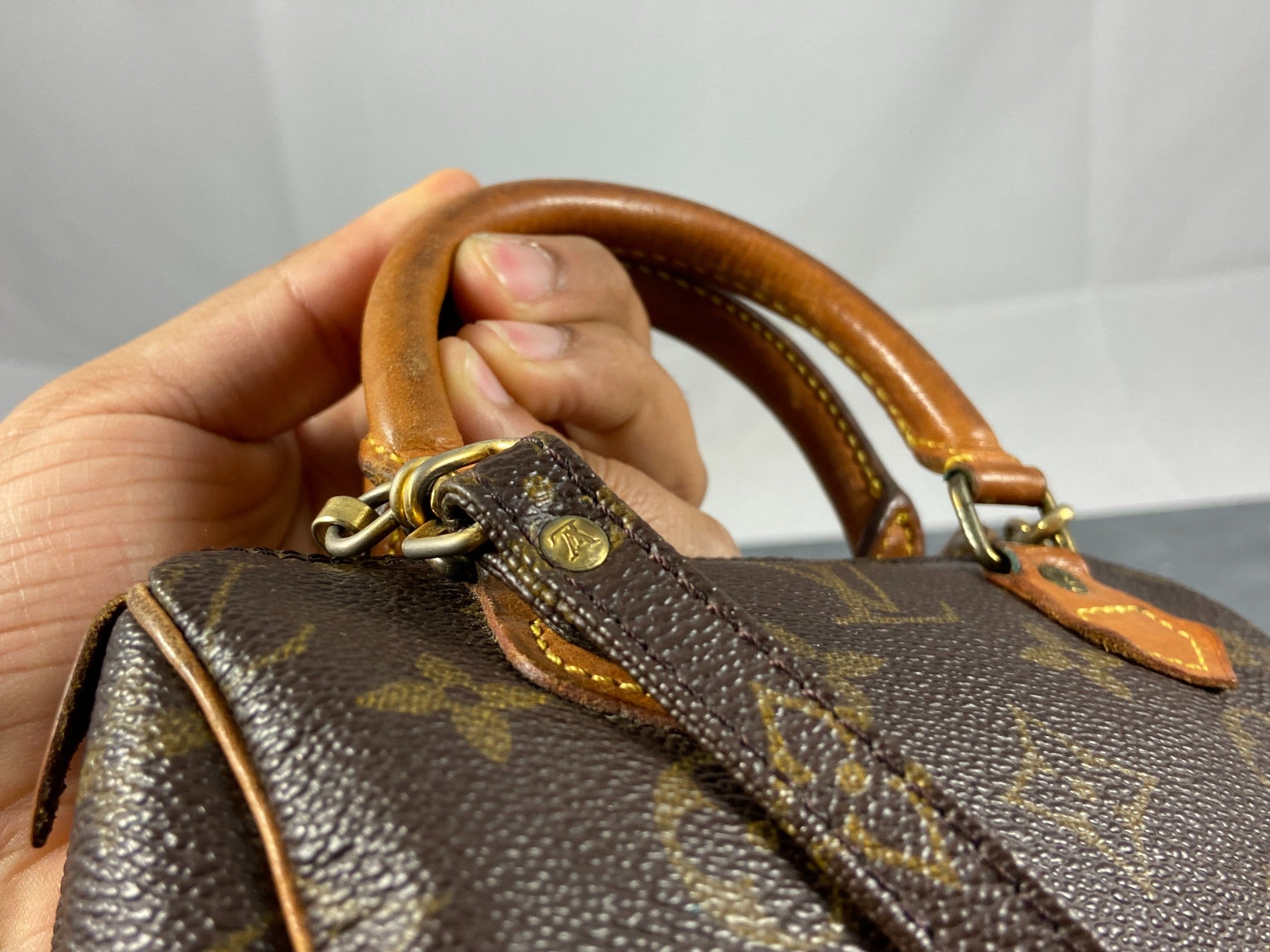 Louis Vuitton Mini Speedy Crossbody Bag Monogram Canvas