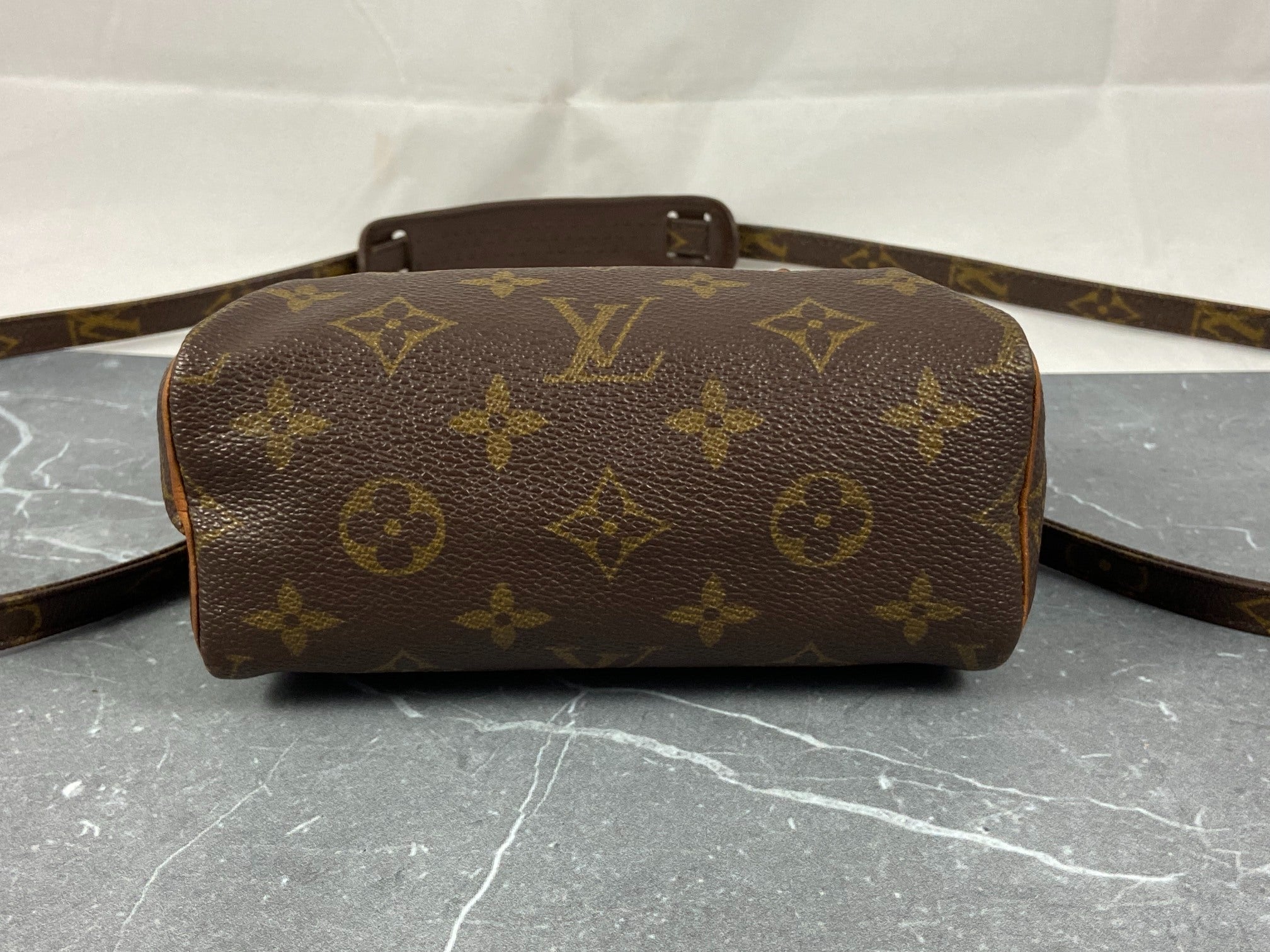 Louis Vuitton Mini Speedy Crossbody Bag Monogram Canvas