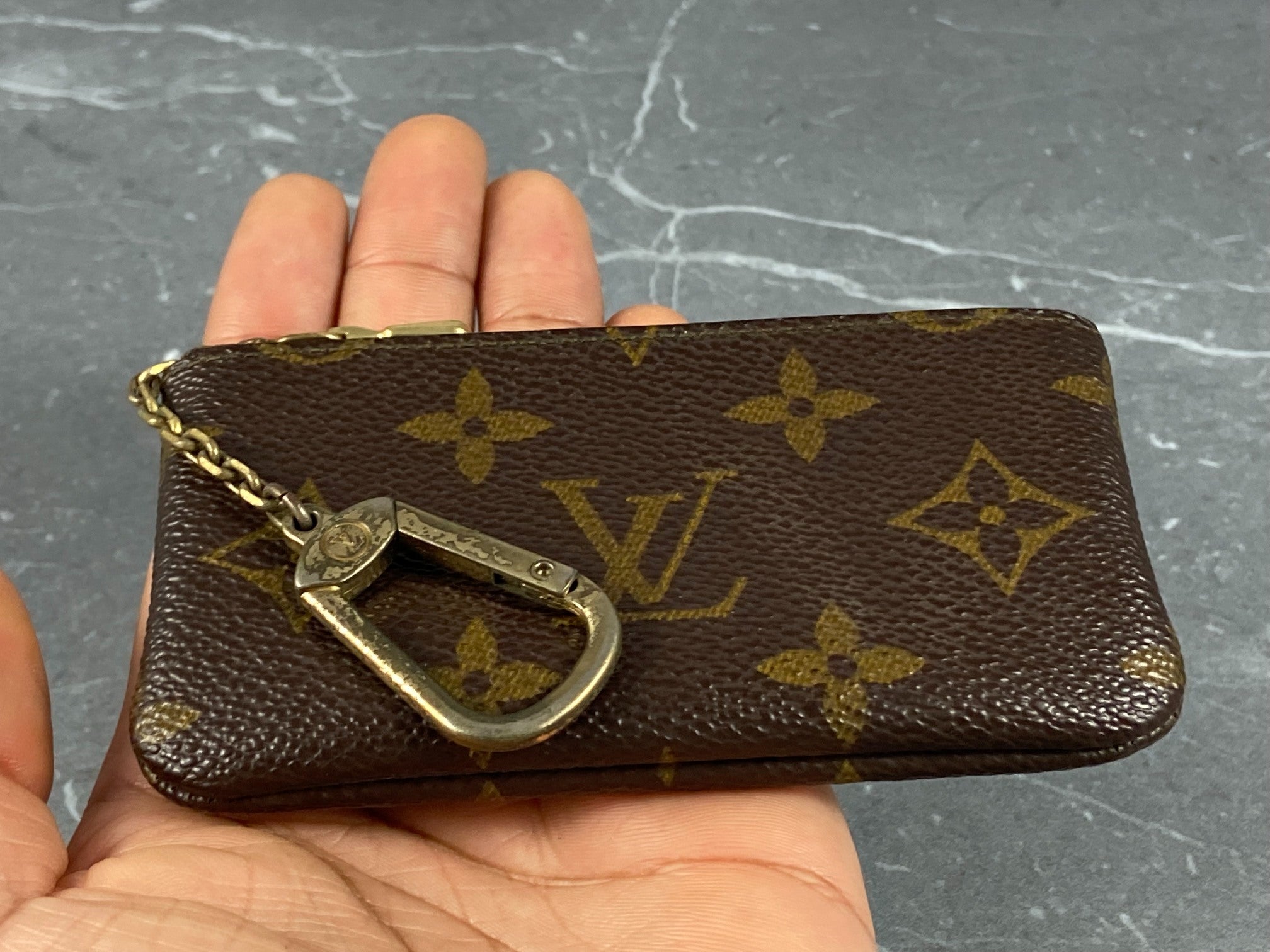 Louis Vuitton Pochette Cles Key Pouch Monogram Canvas