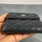 Chanel CC Matelasse Compact Wallet Black Quilted Leather