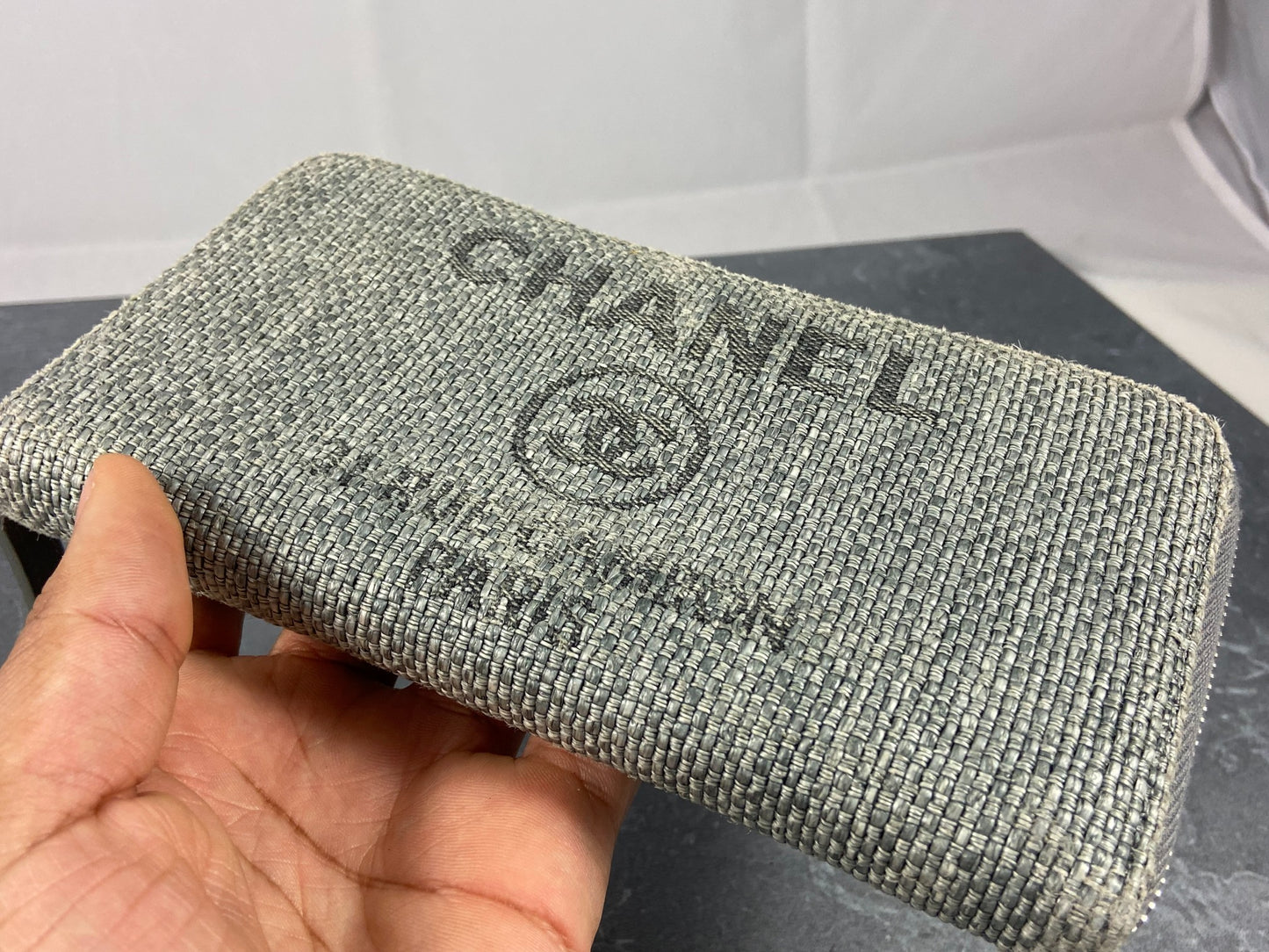 Chanel Deauville Zippy Wallet Grey