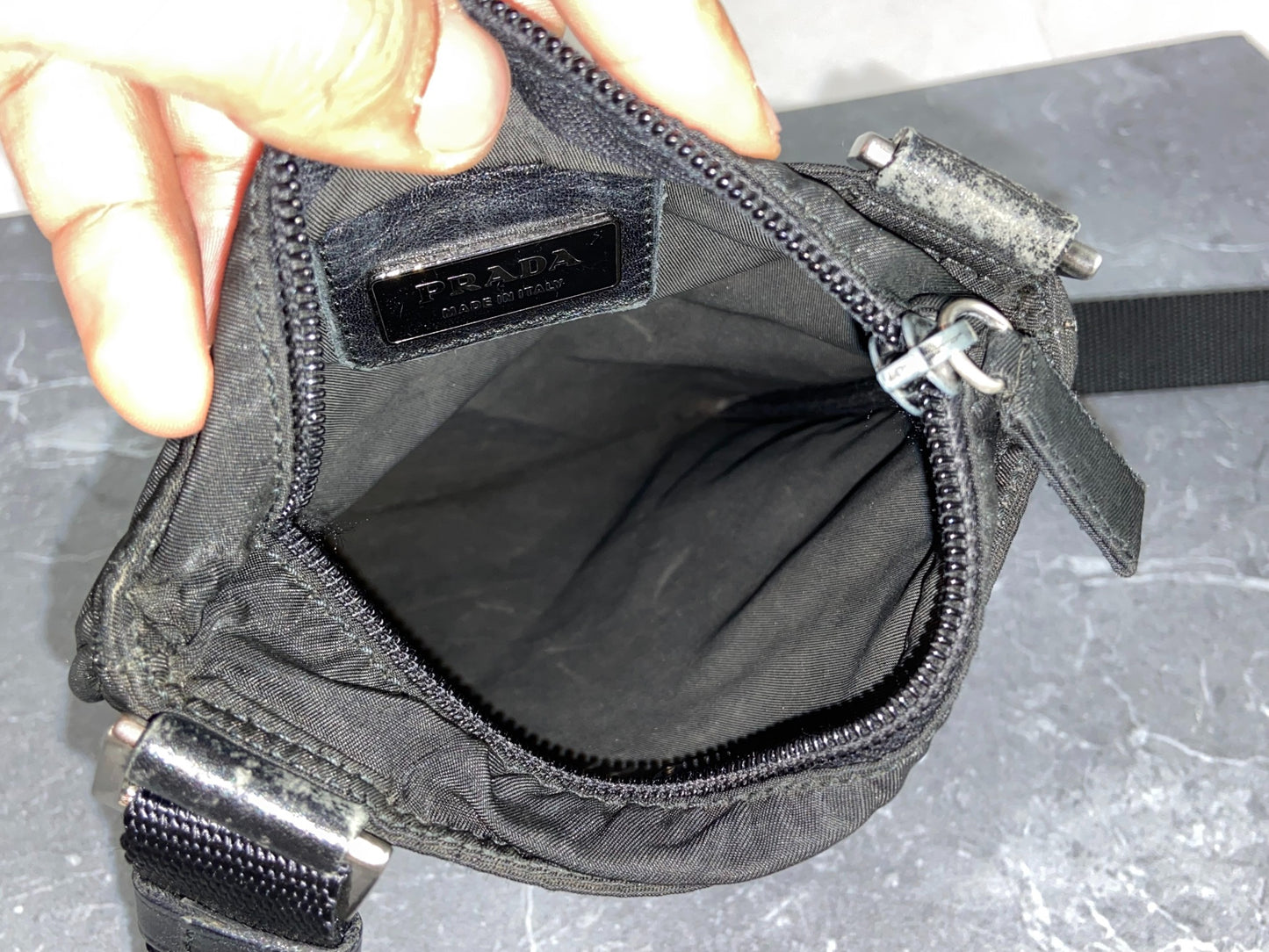 Prada Tessuto Nylon Small Shoulder / Crossbody Bag Black