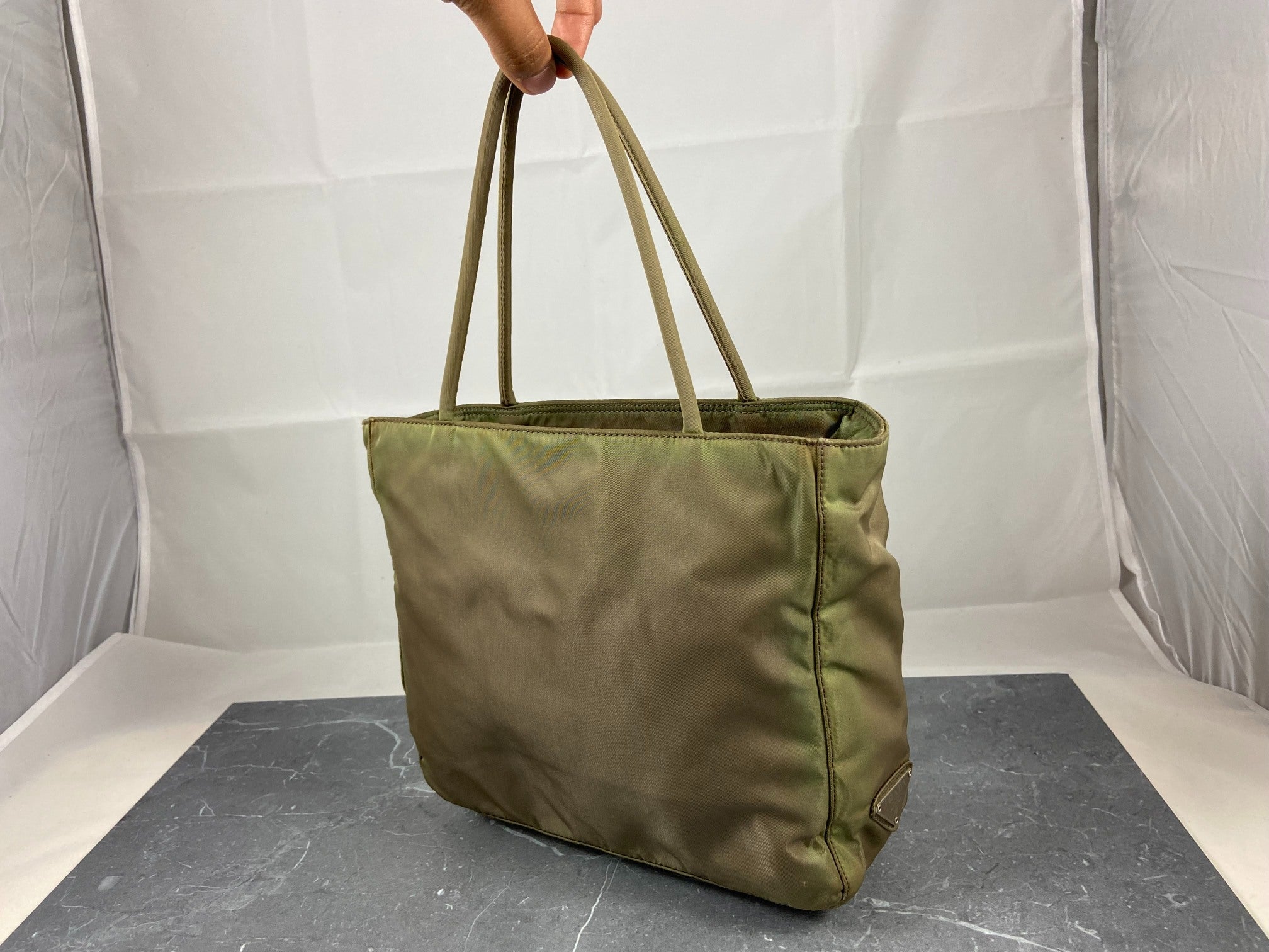 Prada Nylon Hand / Tote Bag Green