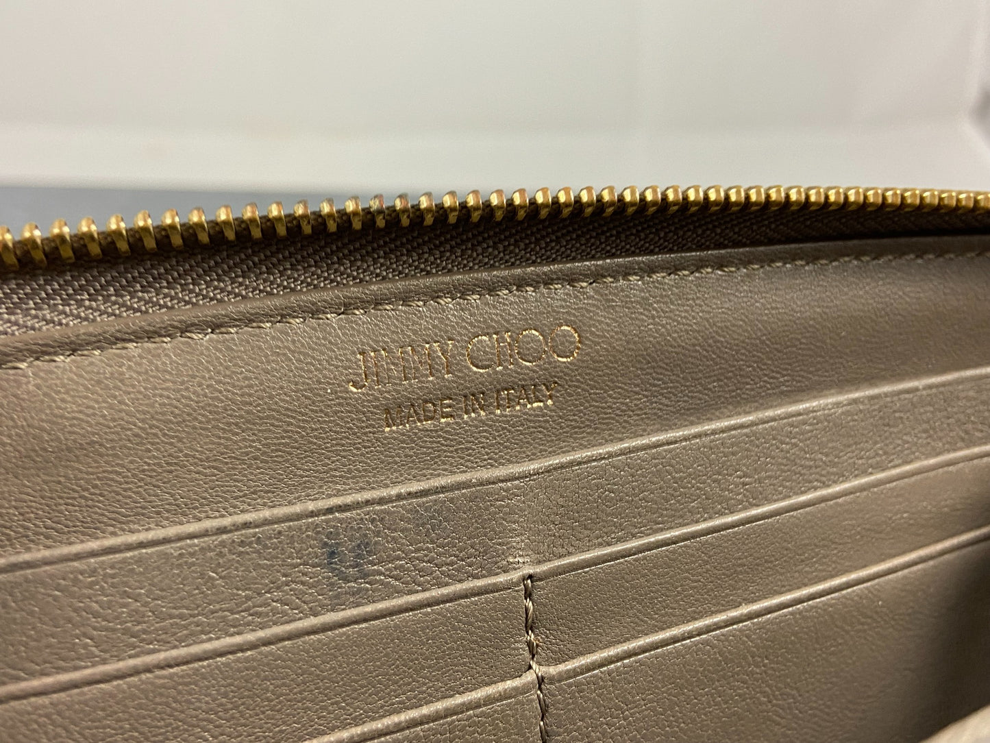 Jimmy Choo Long Zippy Wallet Grey