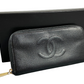 Chanel CC Long Zippy Wallet Black Caviar Leather full set