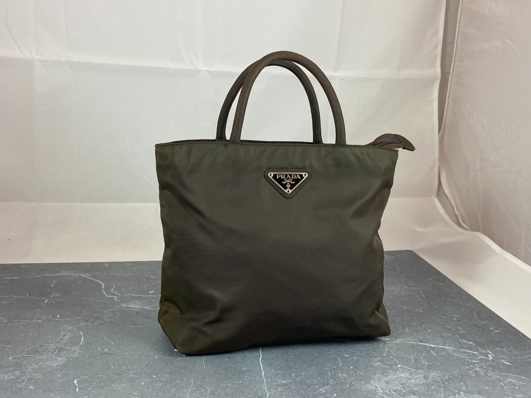 Prada B6245 Tessuto City Hand / Tote Bag Ebano