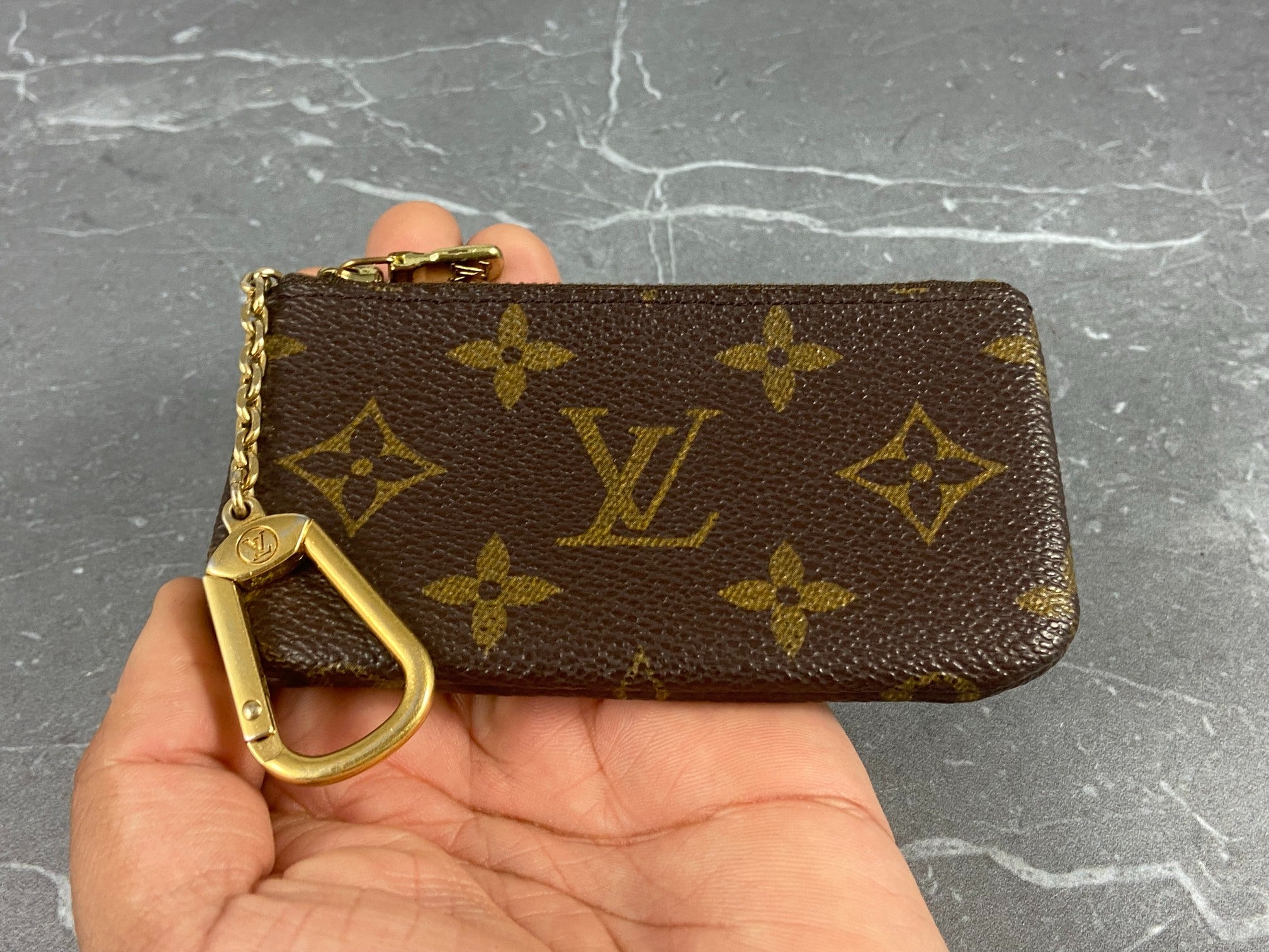 Louis Vuitton Pochette Cles Key Pouch Monogram Canvas