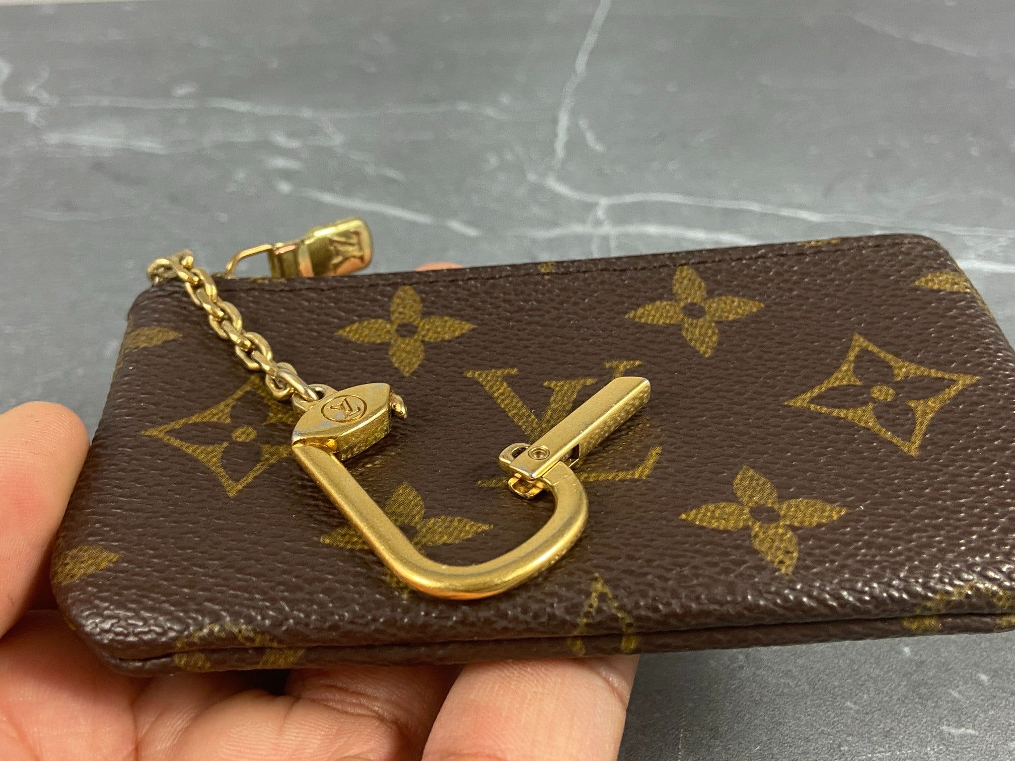 Louis Vuitton Pochette Cles Key Pouch Monogram Canvas