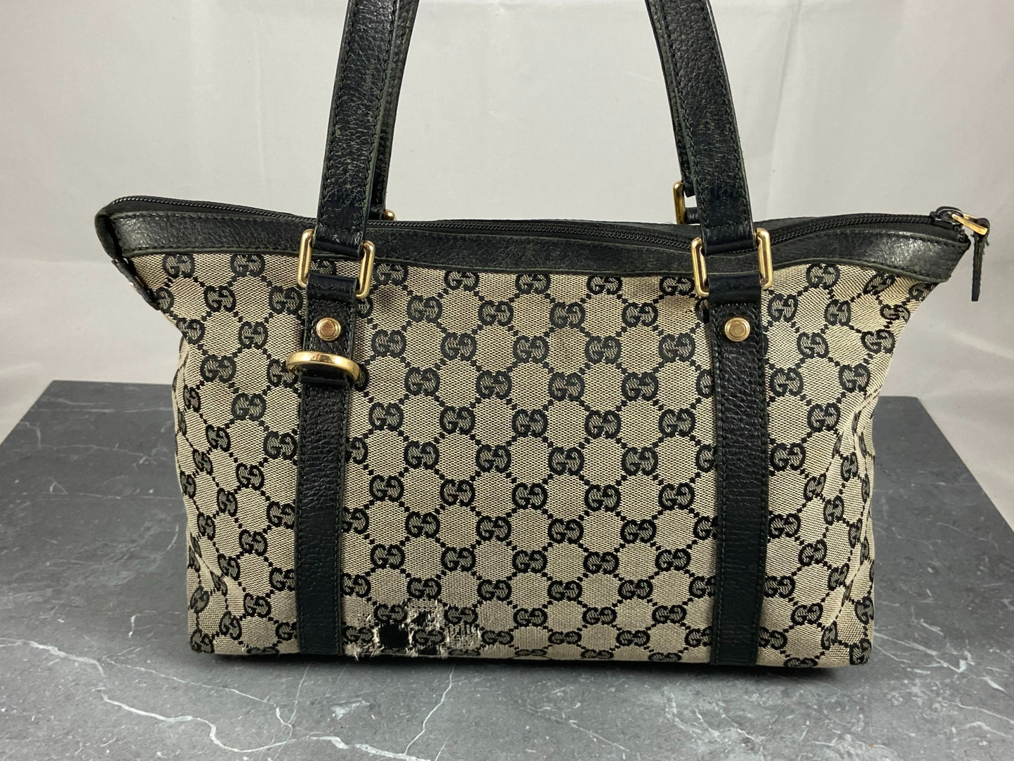 Gucci Abbey Hand / Shopper Bag Grey GG Monogram
