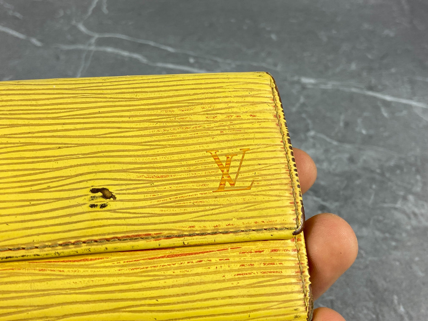 Louis Vuitton 5 Key Holder Yellow Epi Leather