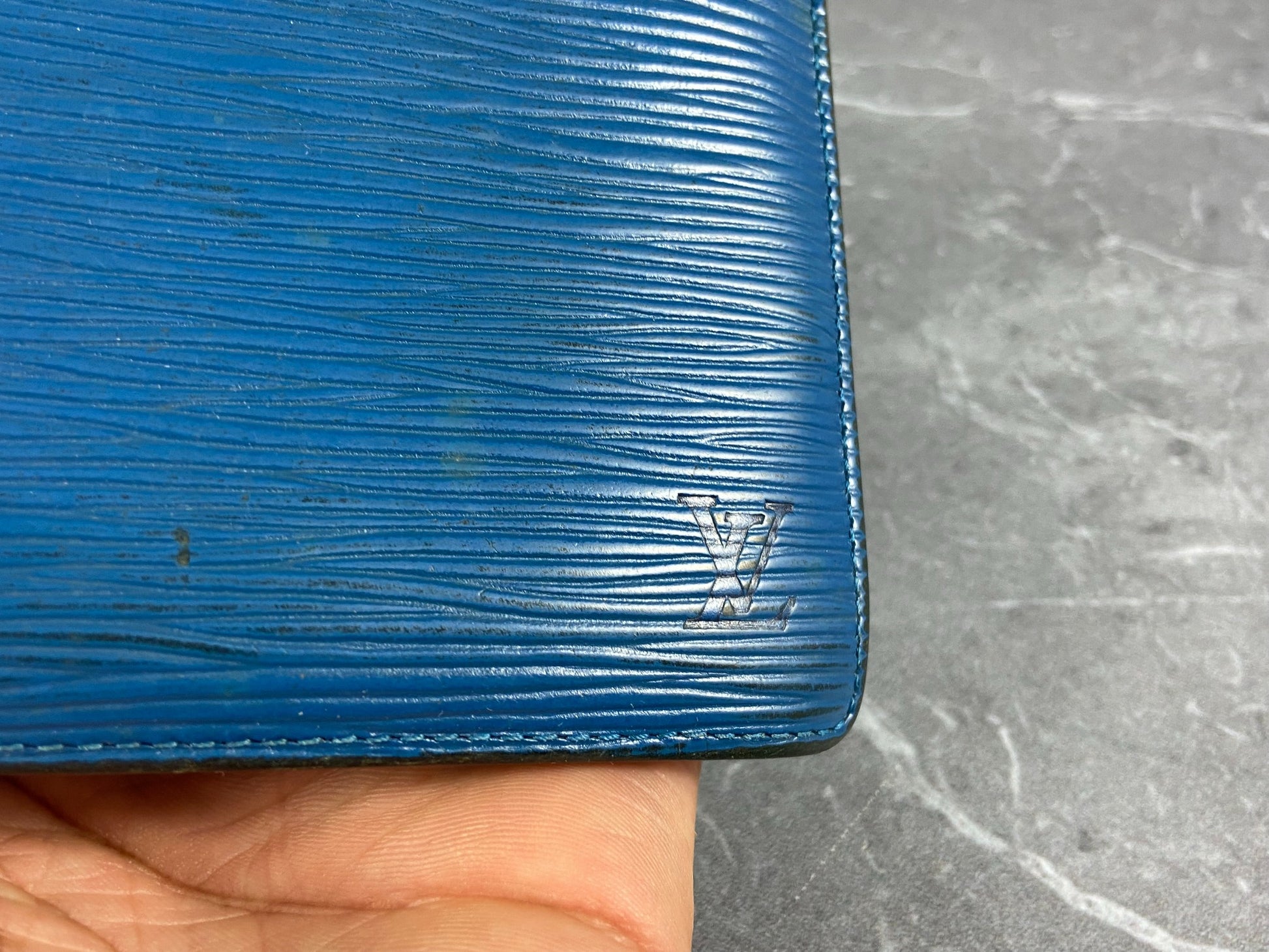 Louis Vuitton Bleu Celeste Epi Leather Marco Bi-Fold Wallet Louis
